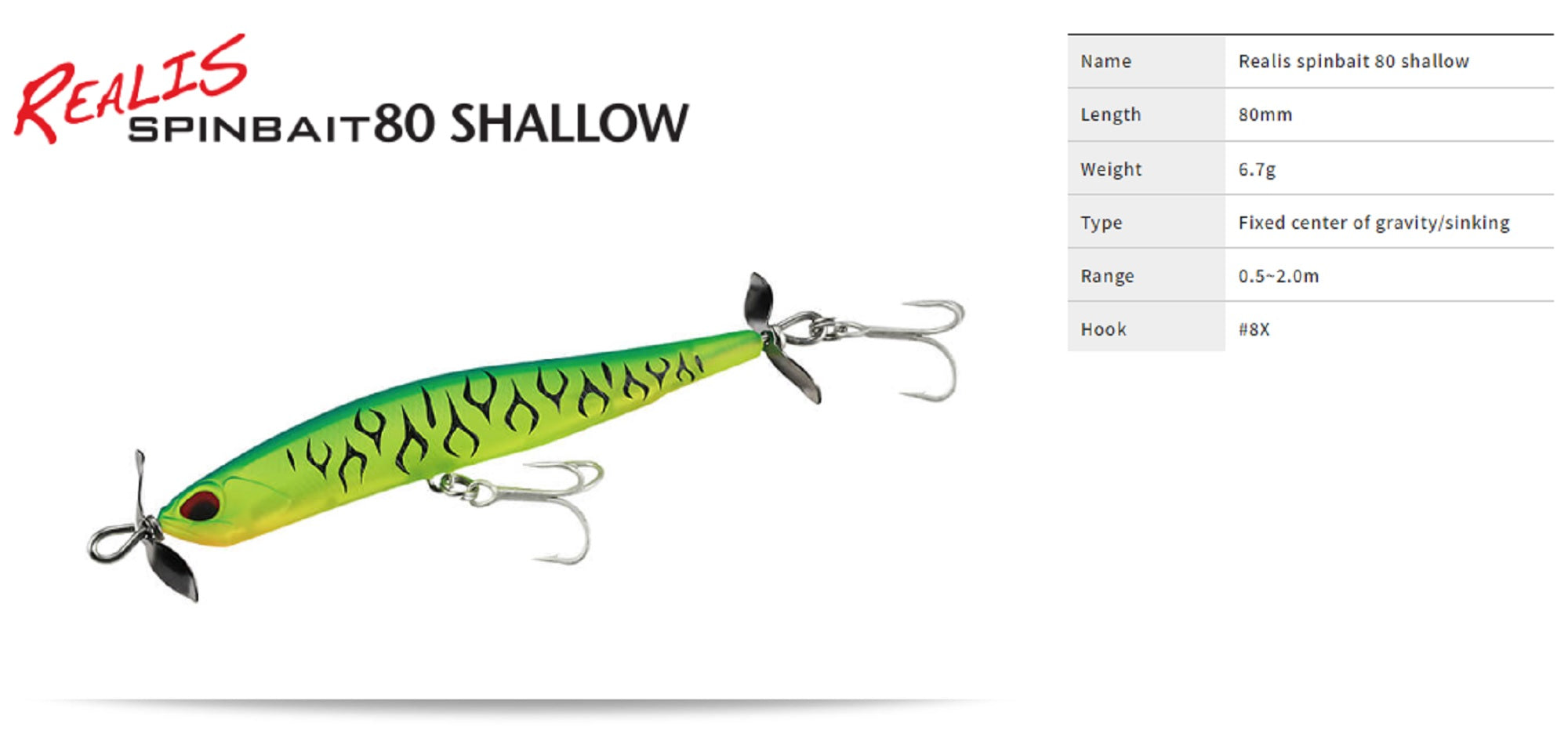 Duo Realis Spin Bait 80 Shallow spinbait spybait Sinkin Lure CPA4009 (0386)