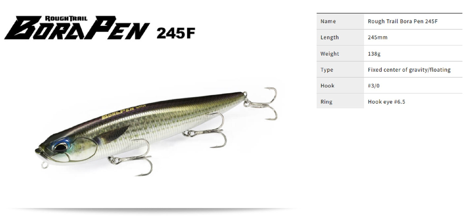 Duo Rough Trail Bora Pen 245F 138 gram Floating Lure AOA0693 (0591)