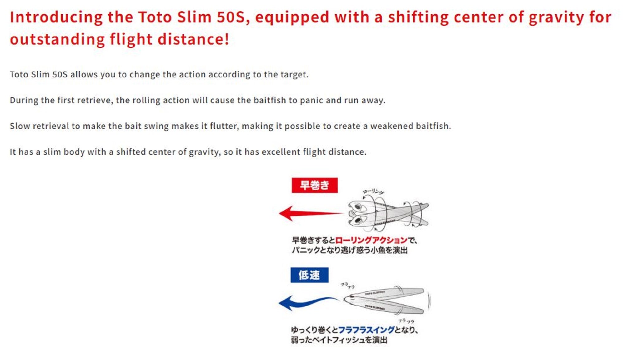 Duo Tetra Works Toto Slim 50S Sinking Lure CYH0635 (1222)