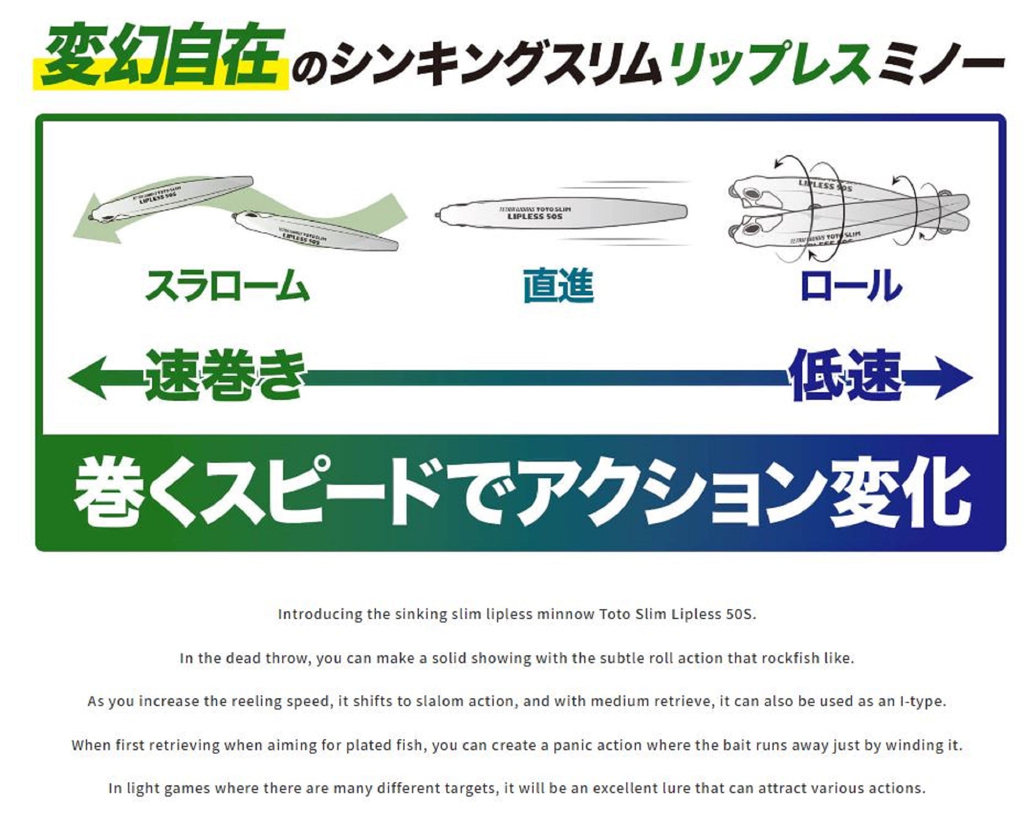 Duo Tetra Works Toto Slim Lipless 50S Sinking Lure CUA0615 (1239)