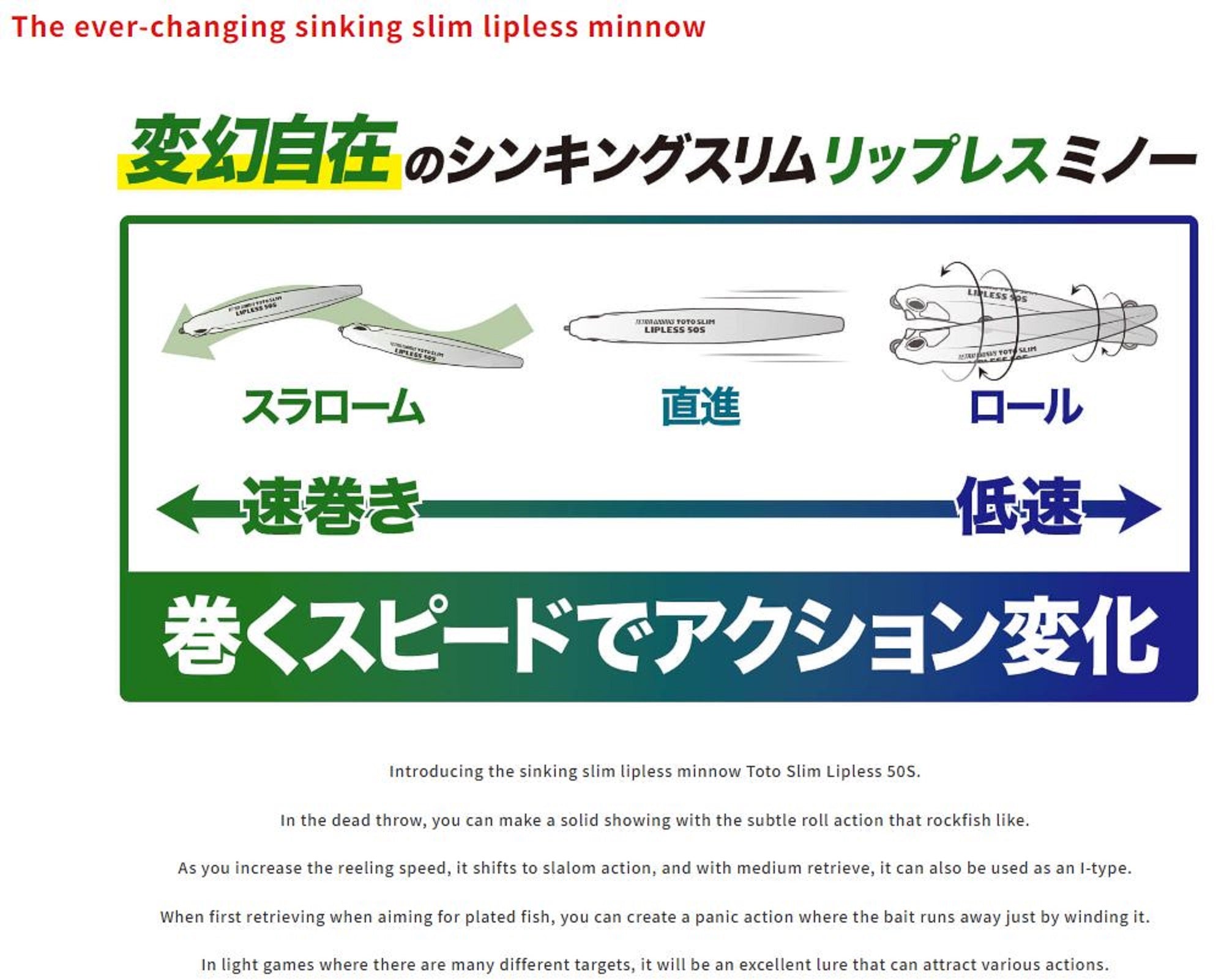 Duo Tetra Works Toto Slim Lipless 50S Sinking Lure CUA0634 (1246)
