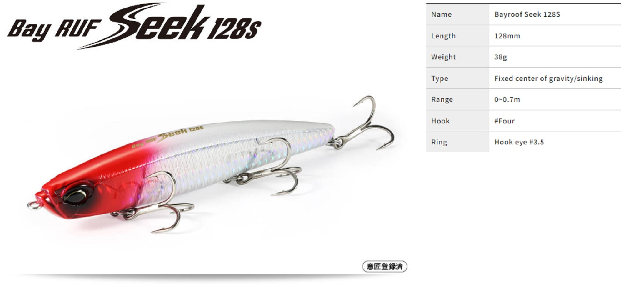 Duo Bay Ruf Seek 128S Sinking Lure CYA3511 (1307)