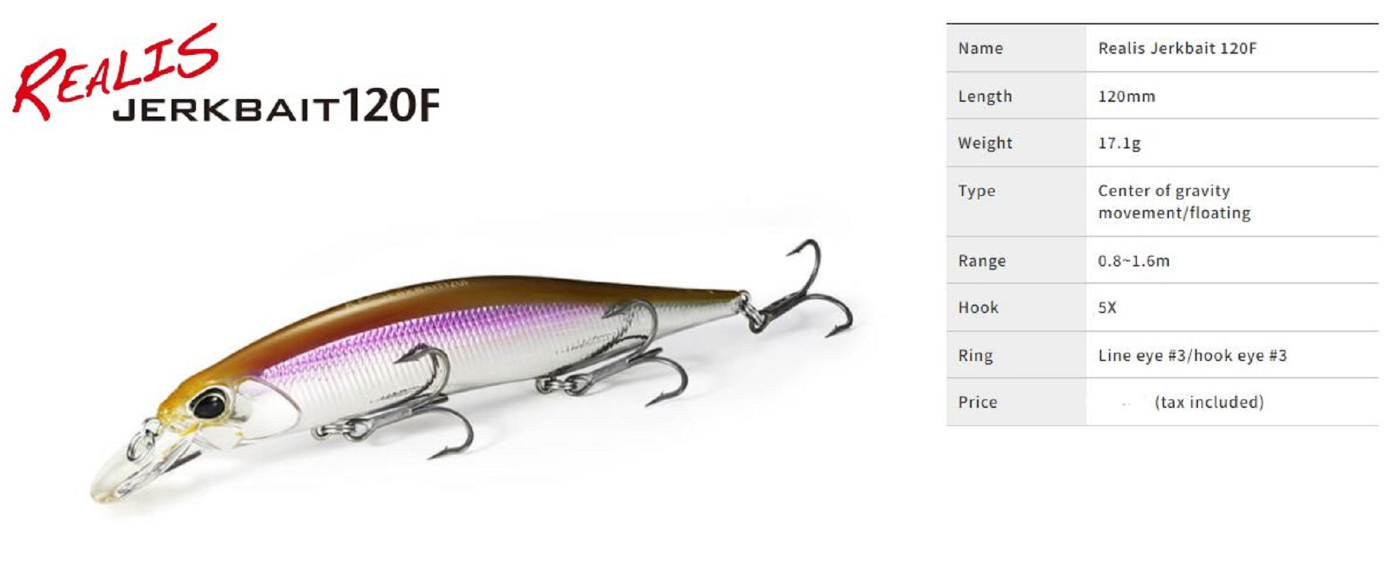 Duo Realis Jerkbait 120F Floating Lure CCC3028 (2601)