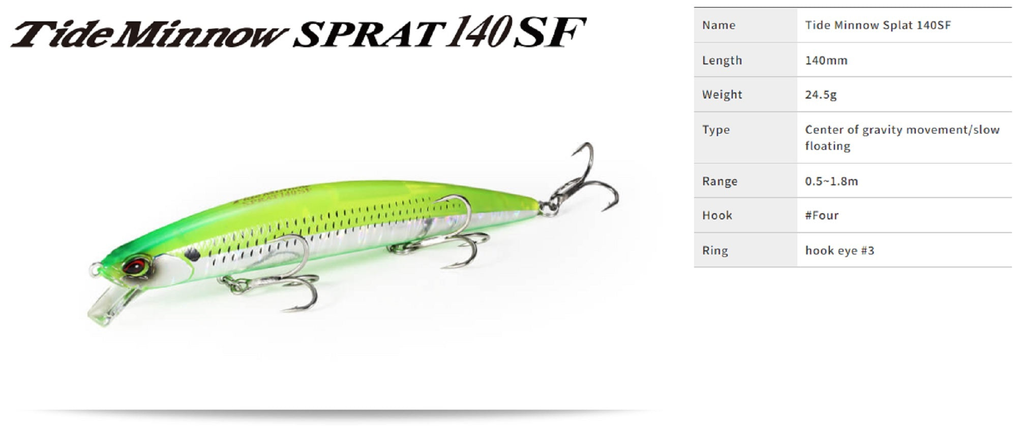 Duo Tide Minnow Sprat 140SF Floating Lure CYA0697 (2823)