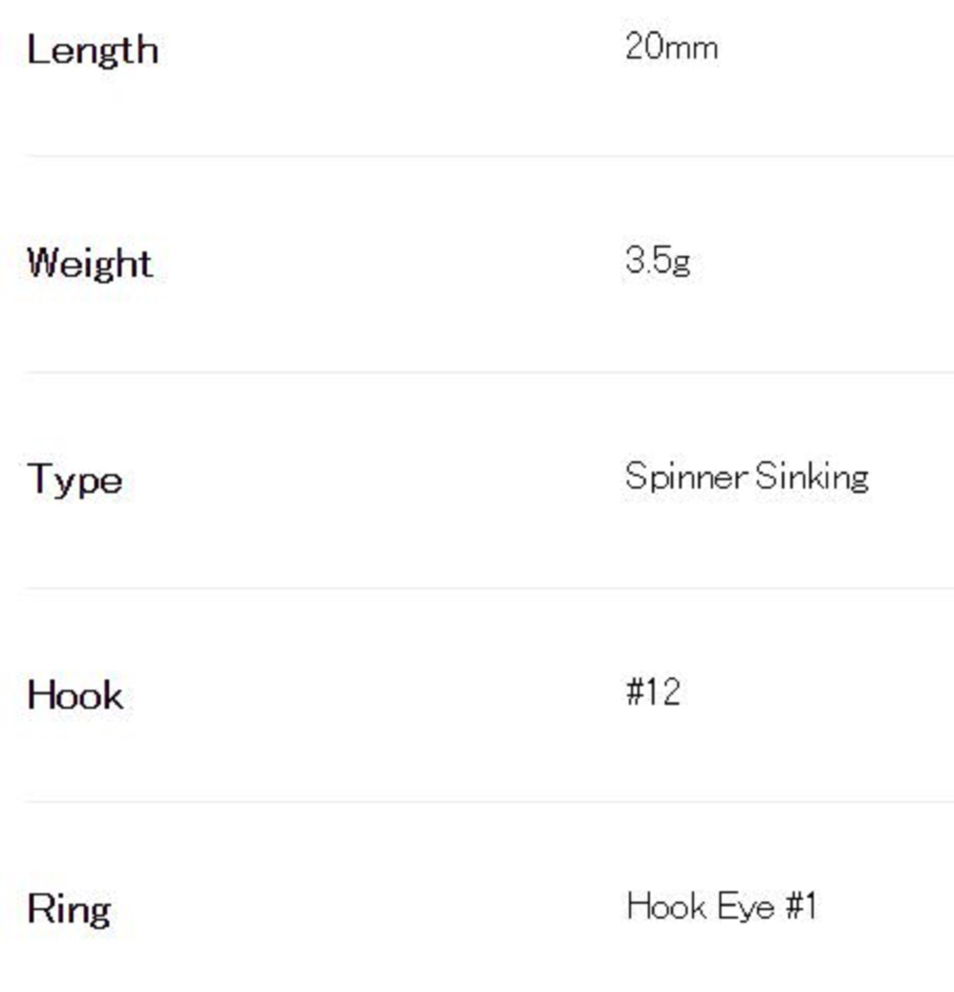 Duo Ryuki Spinner 3.5 grams 20 mm Sinking Lure ASA4073 (6166)