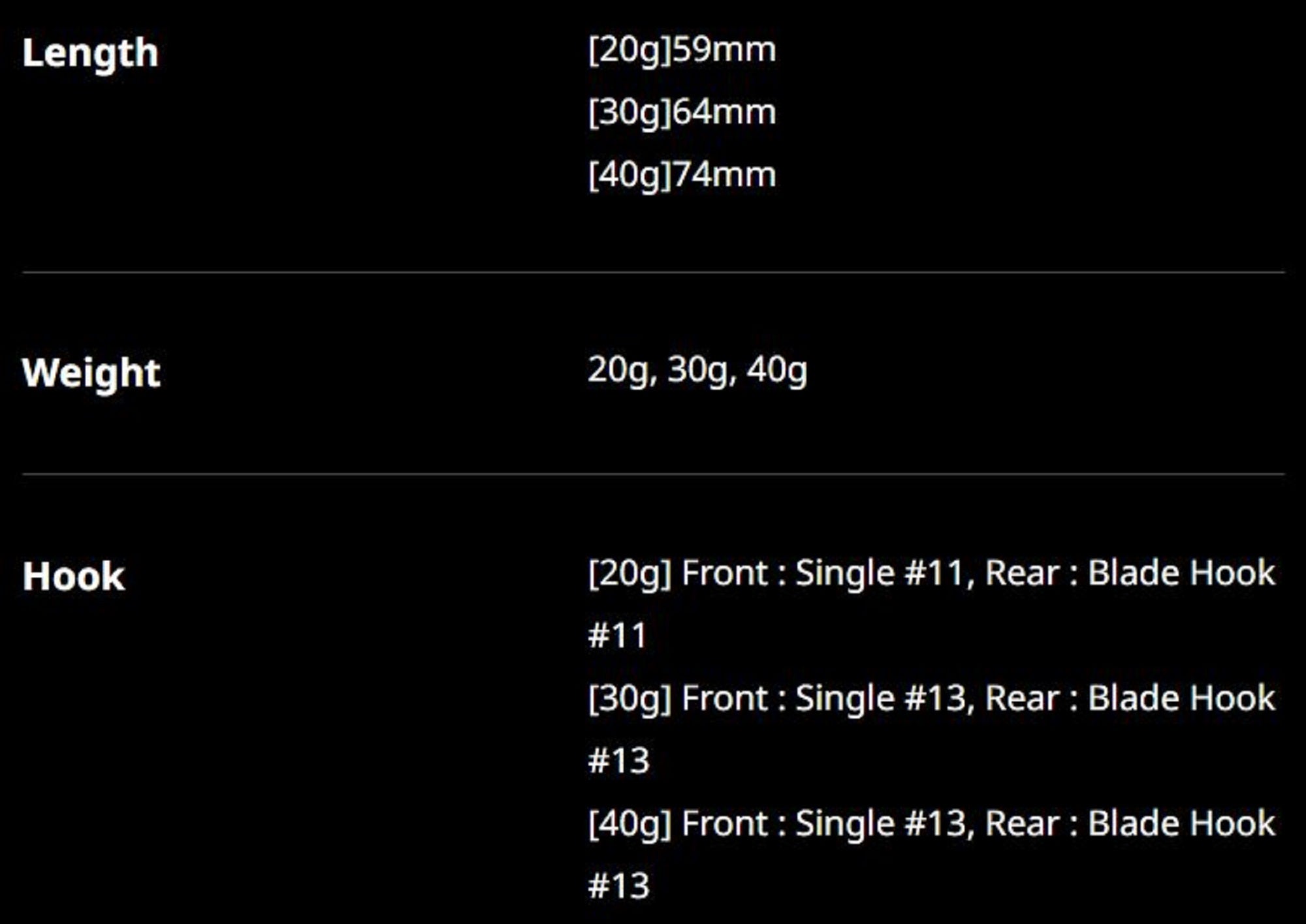Duo Metal Jig Drag Metal Cast Slim Hirame 40 grams ACC0673 (8429)