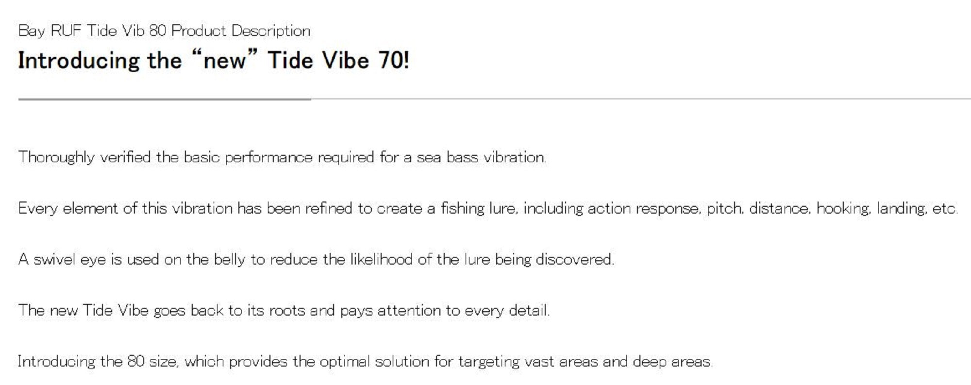 Duo Bay Ruf Tide Vib 80 Sinking Vibration Lure MCC0680 (9297)