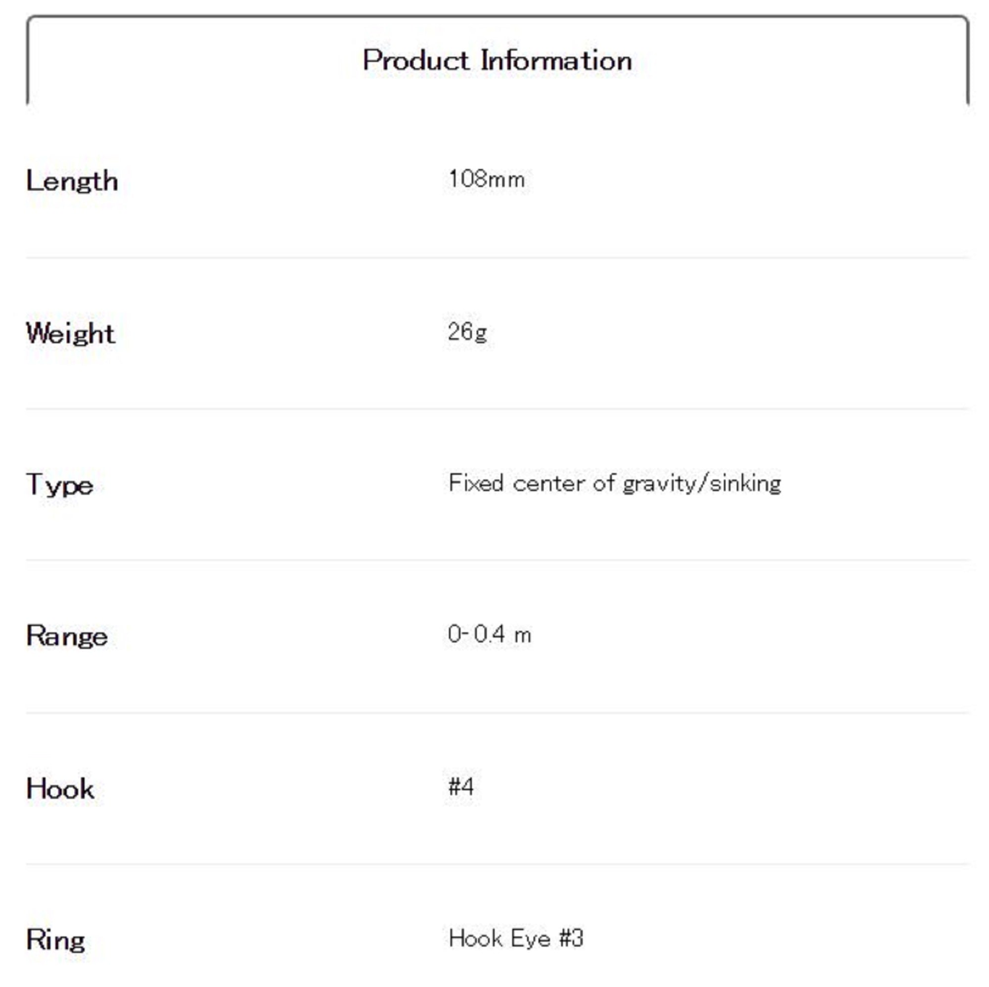Duo Bay Ruf Seek 108S Sinking Lure ACC0001 (1573)