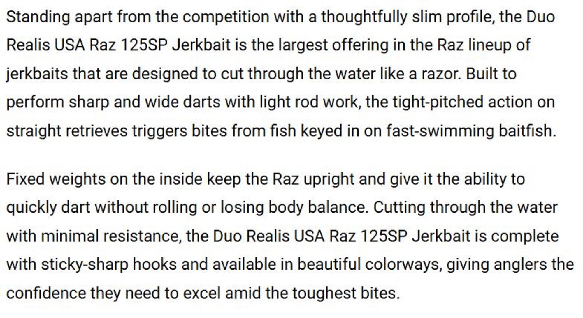 Duo Realis USA Raz Jerkbait 125SP Suspend Lure RUD3006 (5946)