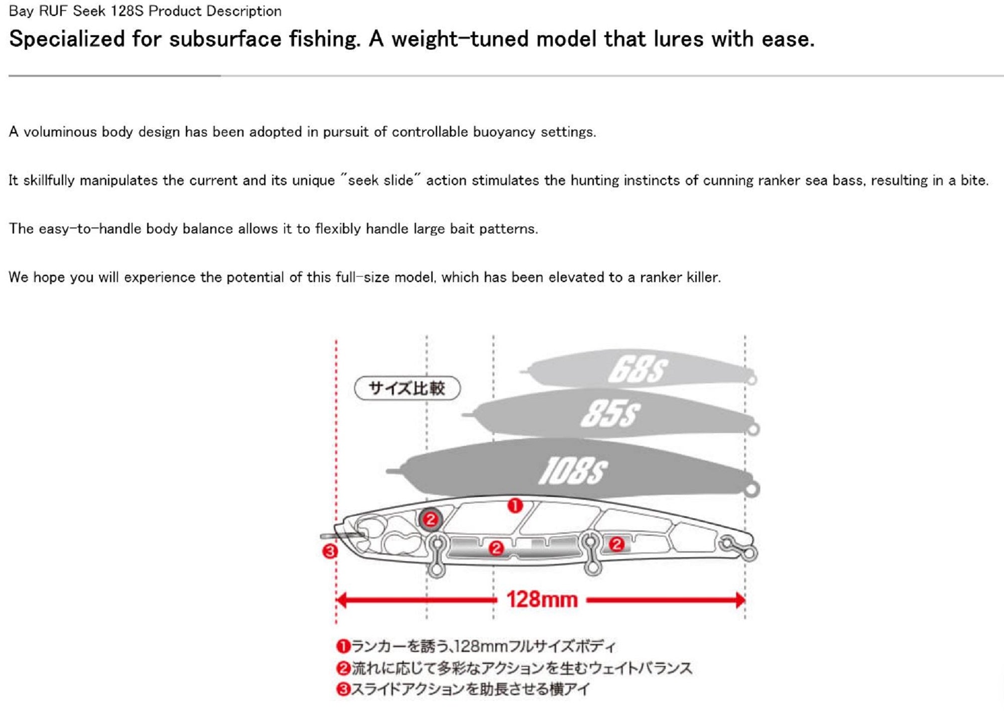Duo Bay Ruf Seek 128S Sinking Lure CCC0742 (6837)