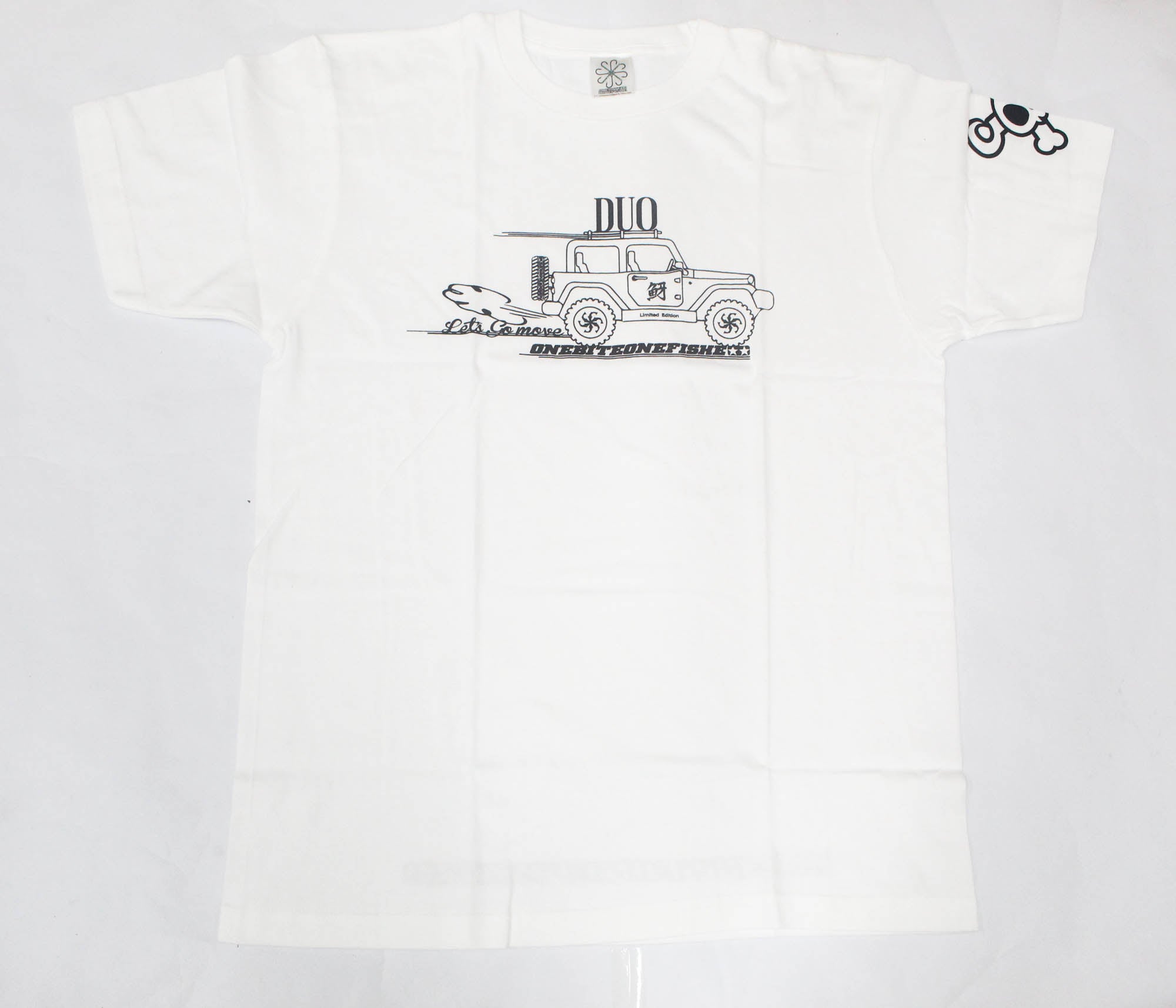 One Bite One Fish T Shirt OBOF Hit The Road White Size L (9258)