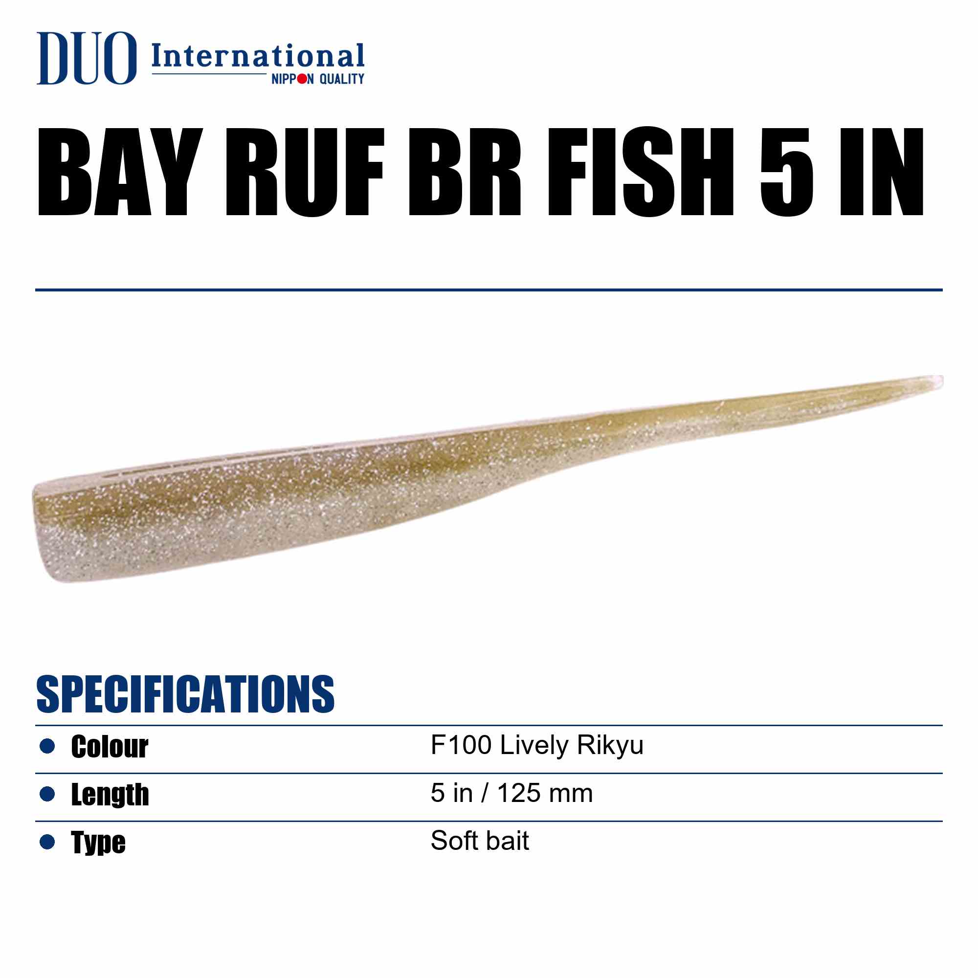Duo Soft Lure Bay Ruf BR Fish 5 Inch F100 (1432)