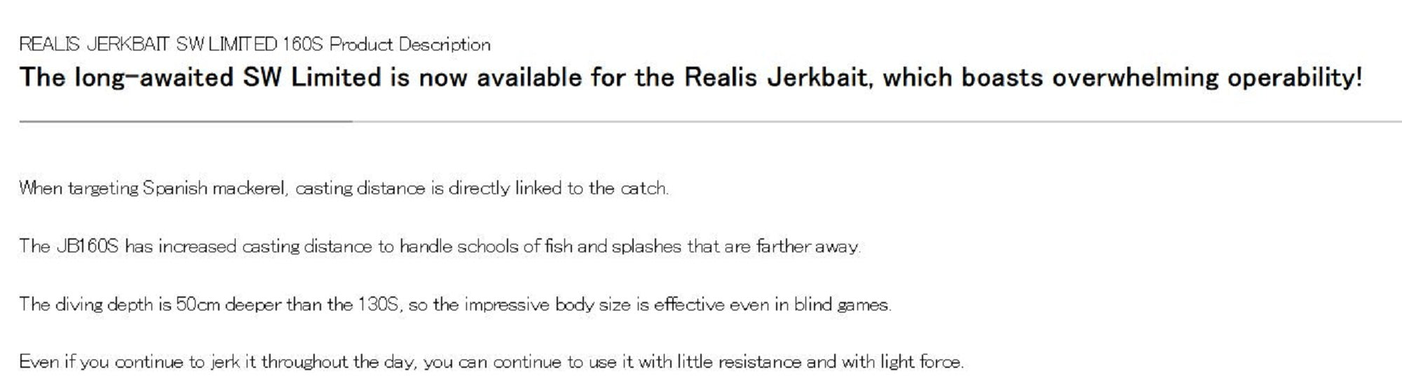 Duo Realis Jerkbait 160S SW Sinking Lure CHA0107 (1531)