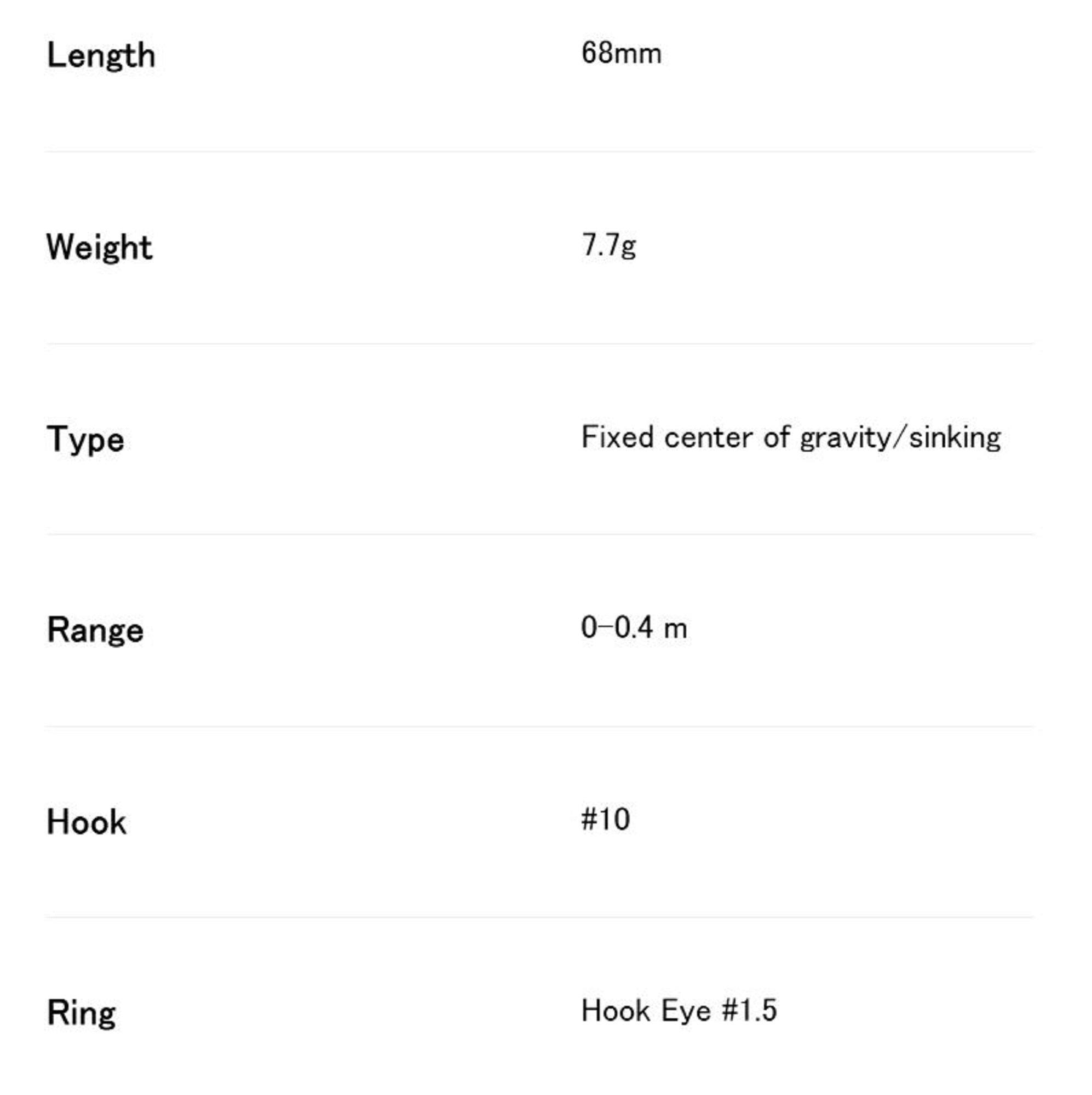 Duo Bay Ruf Seek 68S Sinking Lure CCCZ484 (5287)