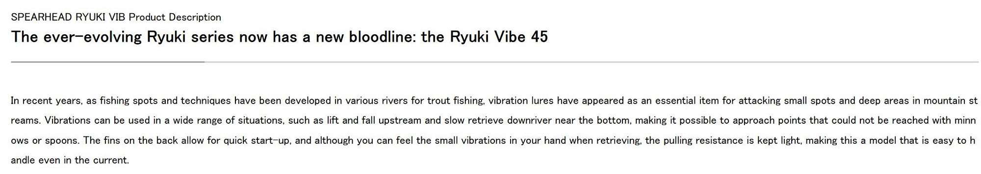 Duo Spearhead Ryuki Vib 45S Sinking Lure CNA0534 (5812)