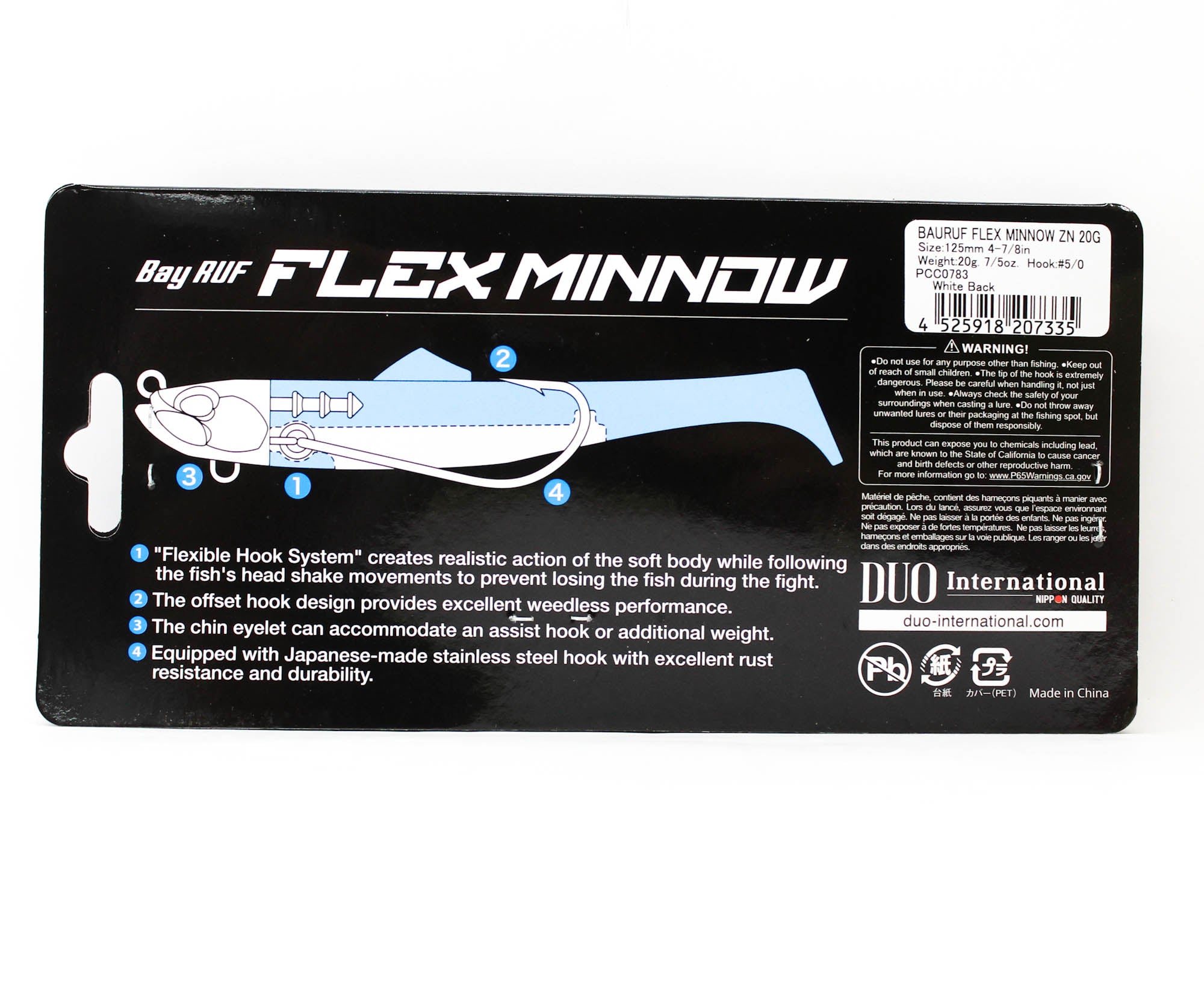 Duo Soft Lure Bay Ruf BR ZN Flex Minnow 20 grams PCC0783 (7335)
