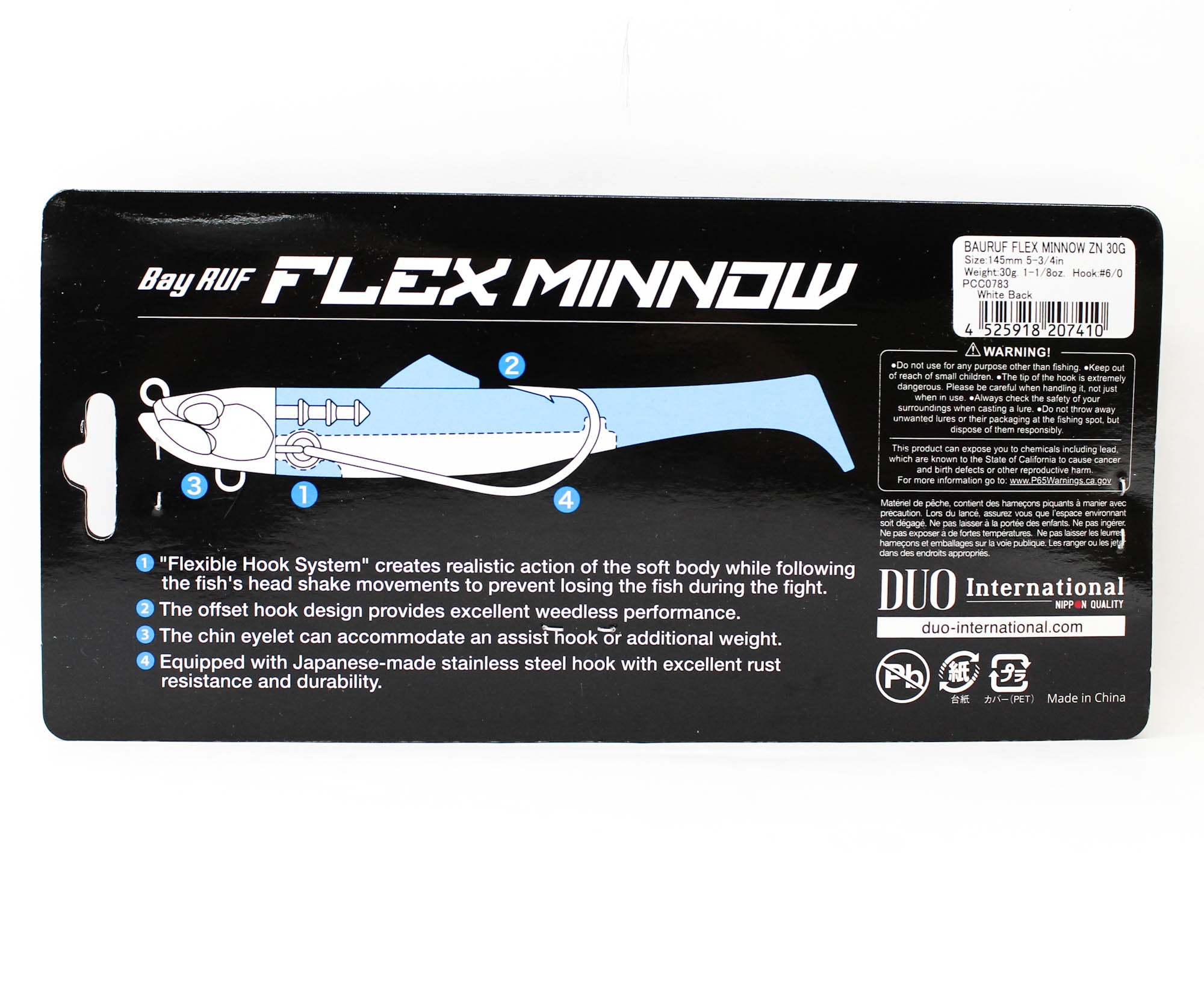Duo Soft Lure Bay Ruf BR ZN Flex Minnow 30 grams PCC0783 (7410)