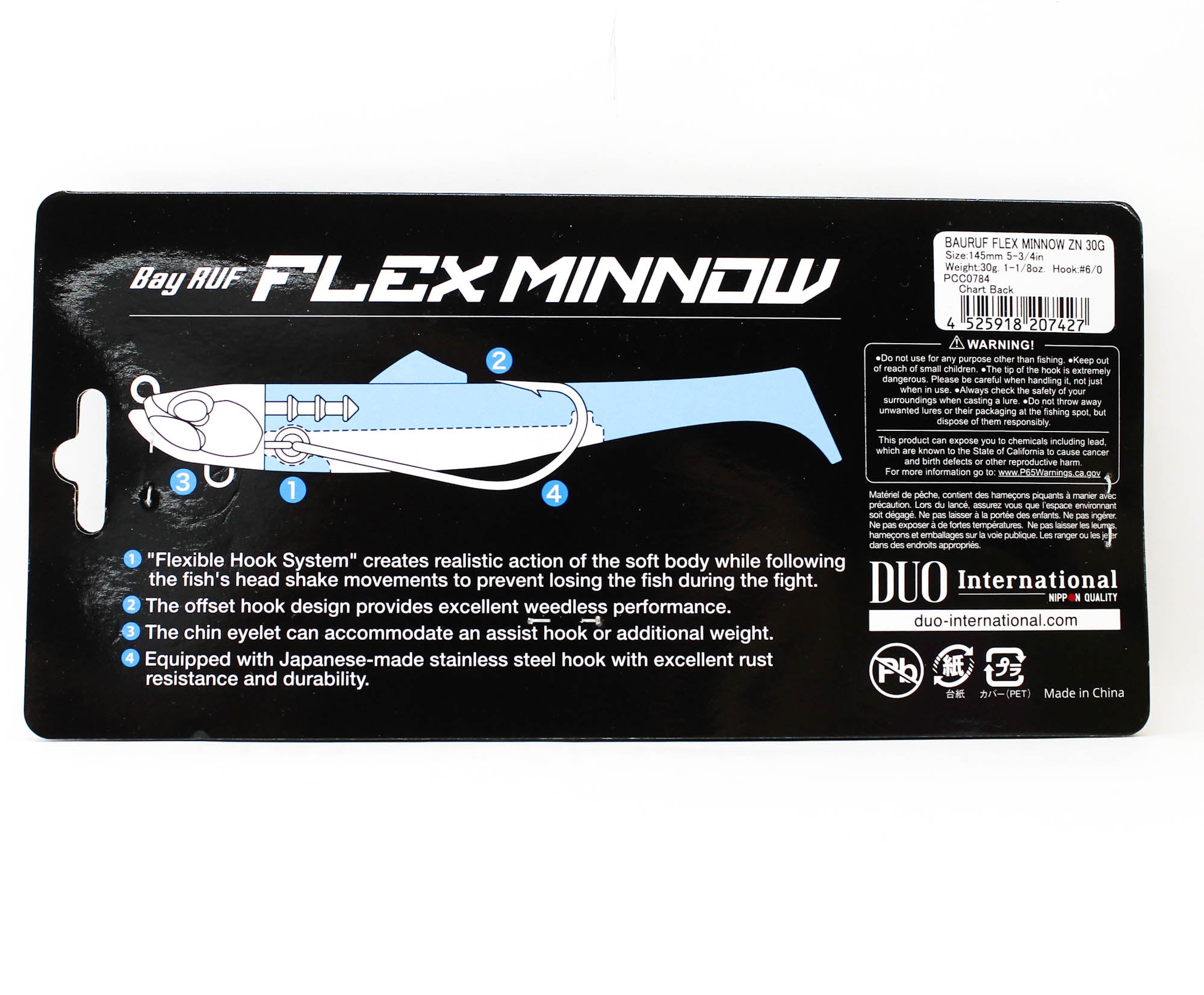 Duo Soft Lure Bay Ruf BR ZN Flex Minnow 30 grams PCC0784 (7427)