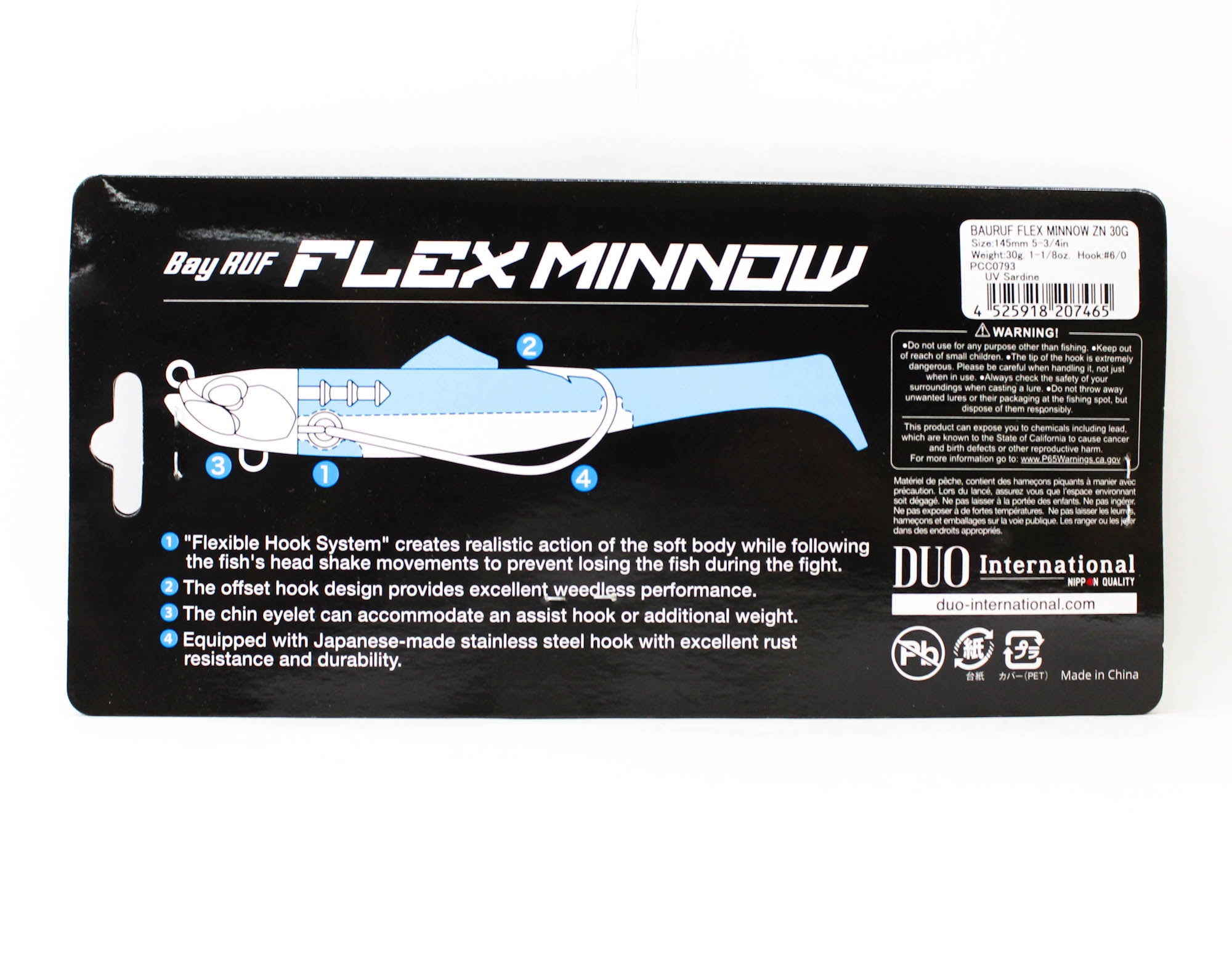 Duo Soft Lure Bay Ruf BR ZN Flex Minnow 30 grams PCC0793 (7465)