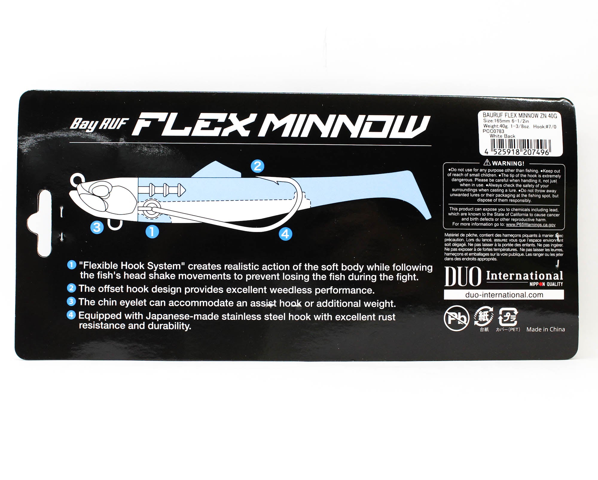 Duo Soft Lure Bay Ruf BR ZN Flex Minnow 40 grams PCC0783 (7496)