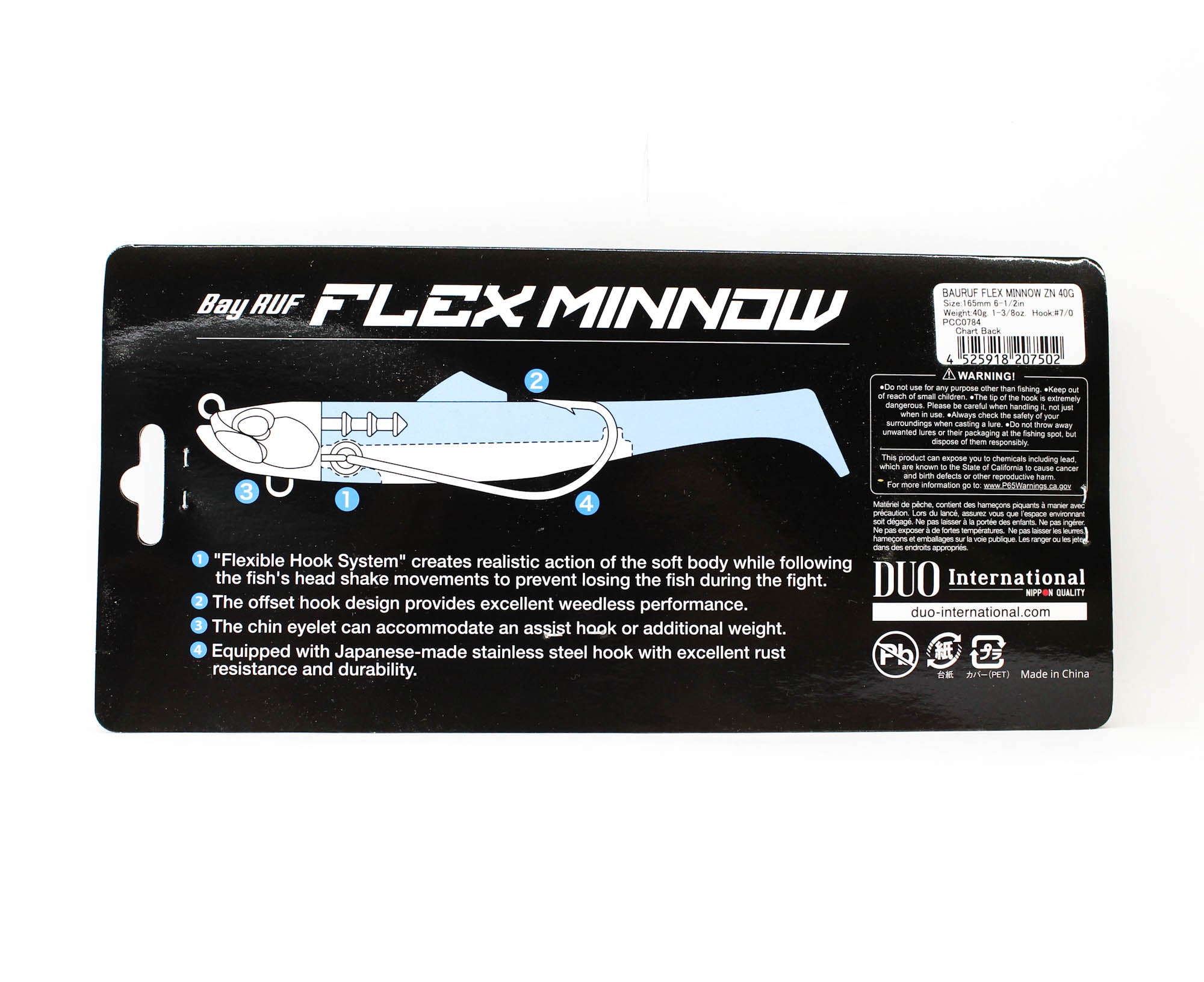 Duo Soft Lure Bay Ruf BR ZN Flex Minnow 40 grams PCC0784 (7502)