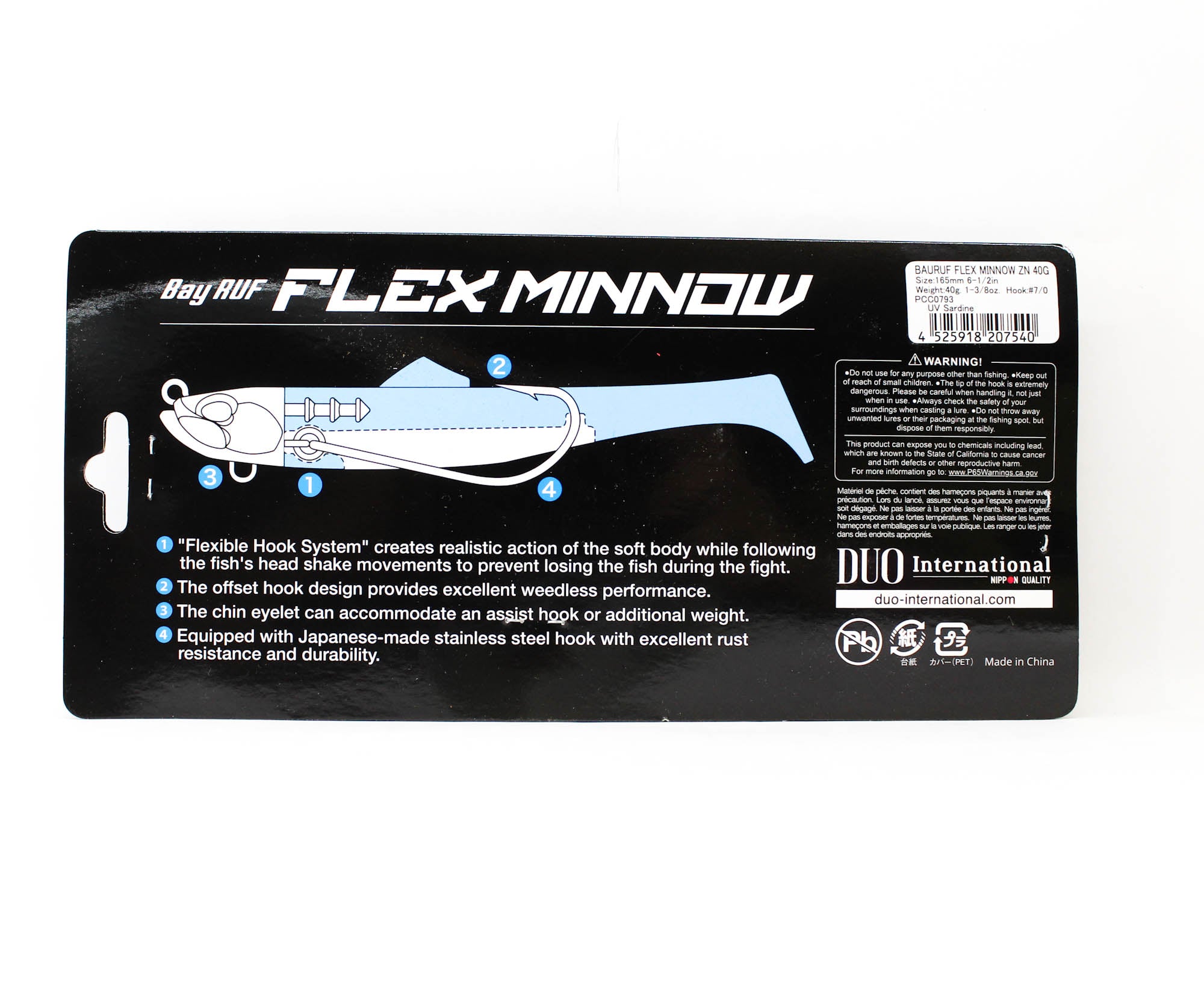 Duo Soft Lure Bay Ruf BR ZN Flex Minnow 40 grams PCC0793 (7540)
