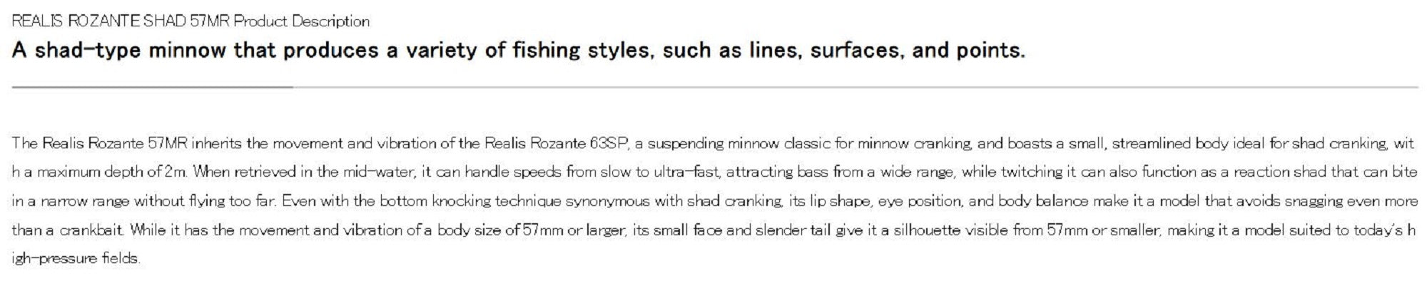Duo Realis Rozante Shad 57 MR Suspend Lure CSO3191 (1417)