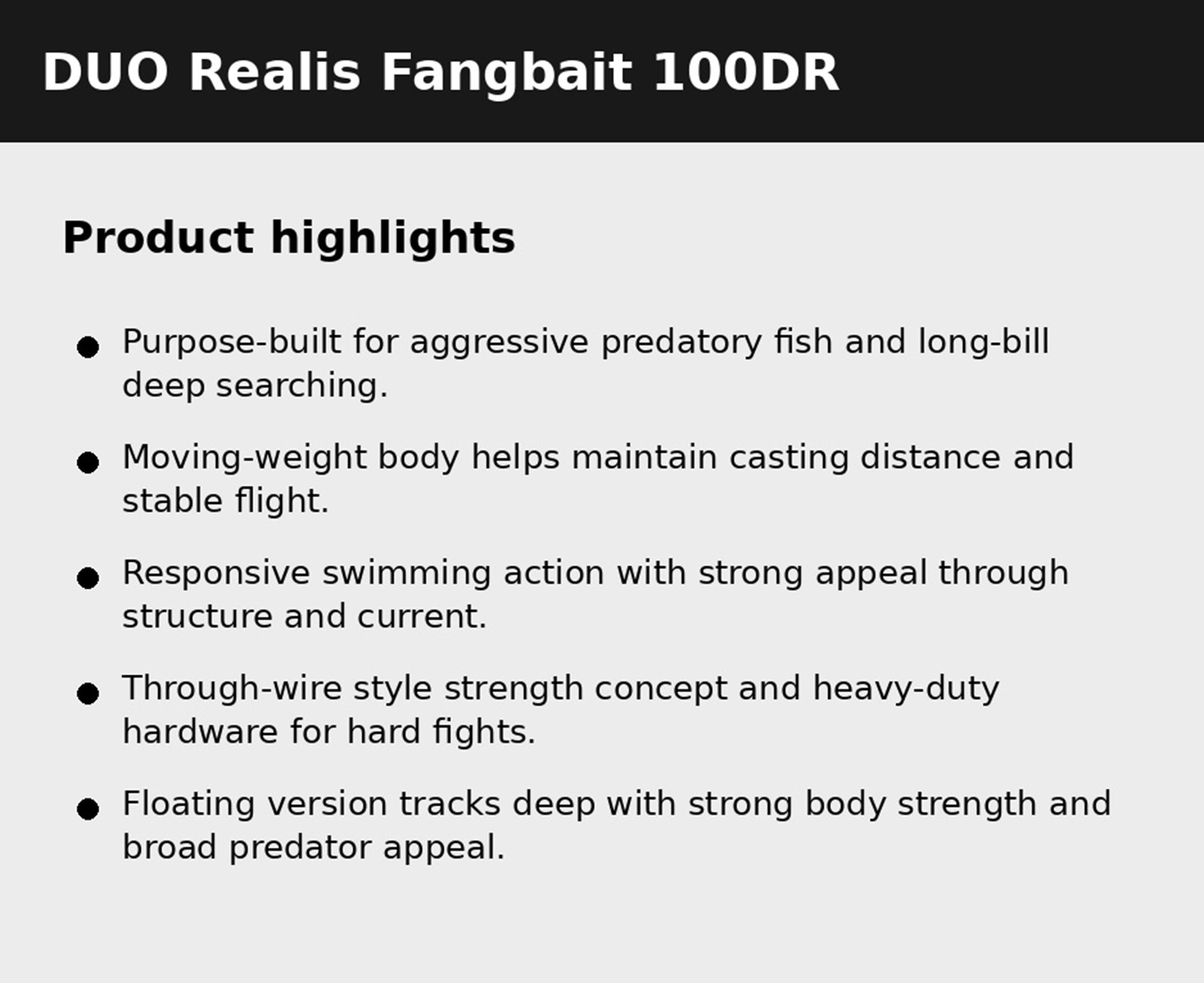 Duo Realis Fangbait 100DR Barra Tuned Suspend Lure CEA3603 (6030)