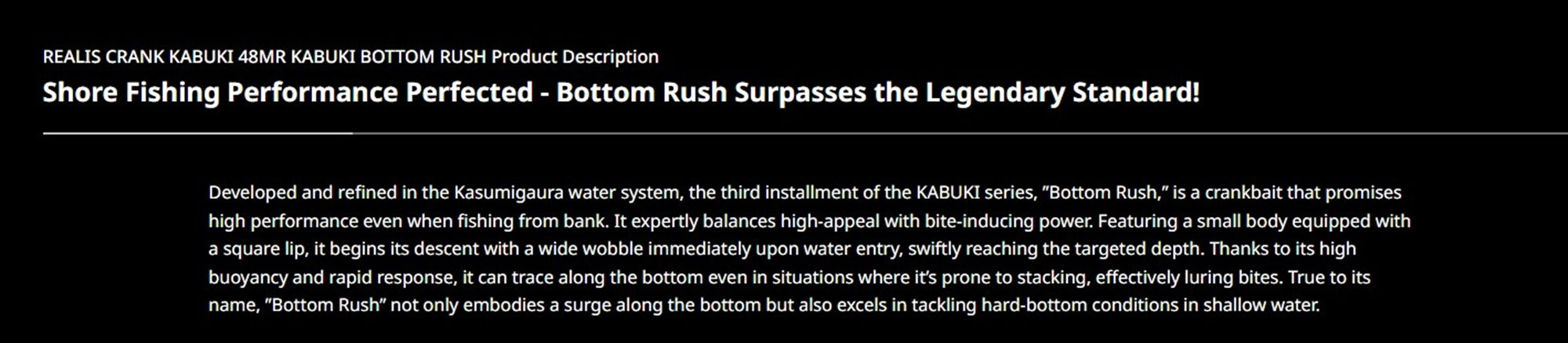 Duo Realis Crank Kabuki 48MR Kabuki Bottom Rush Floatin Lure CCC3028 (6535)