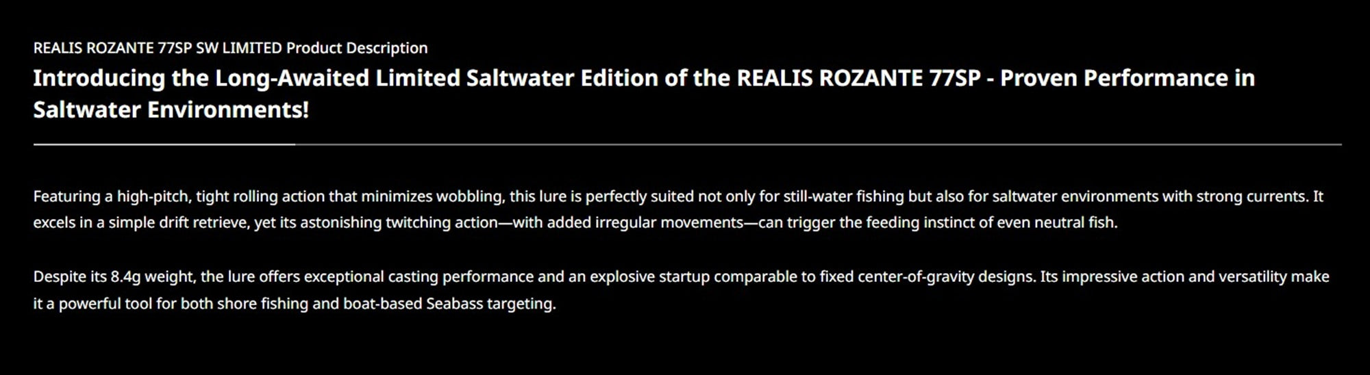 Duo Realis Rozante 77 SP SW Suspend Lure CPH3572 (5827)
