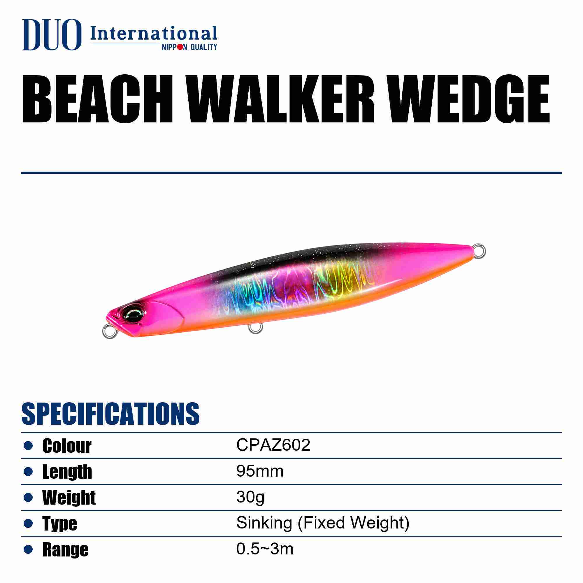Duo Beach Walker Wedge 95 mm 30 grams Sinking Lure CPAZ602 (6763)