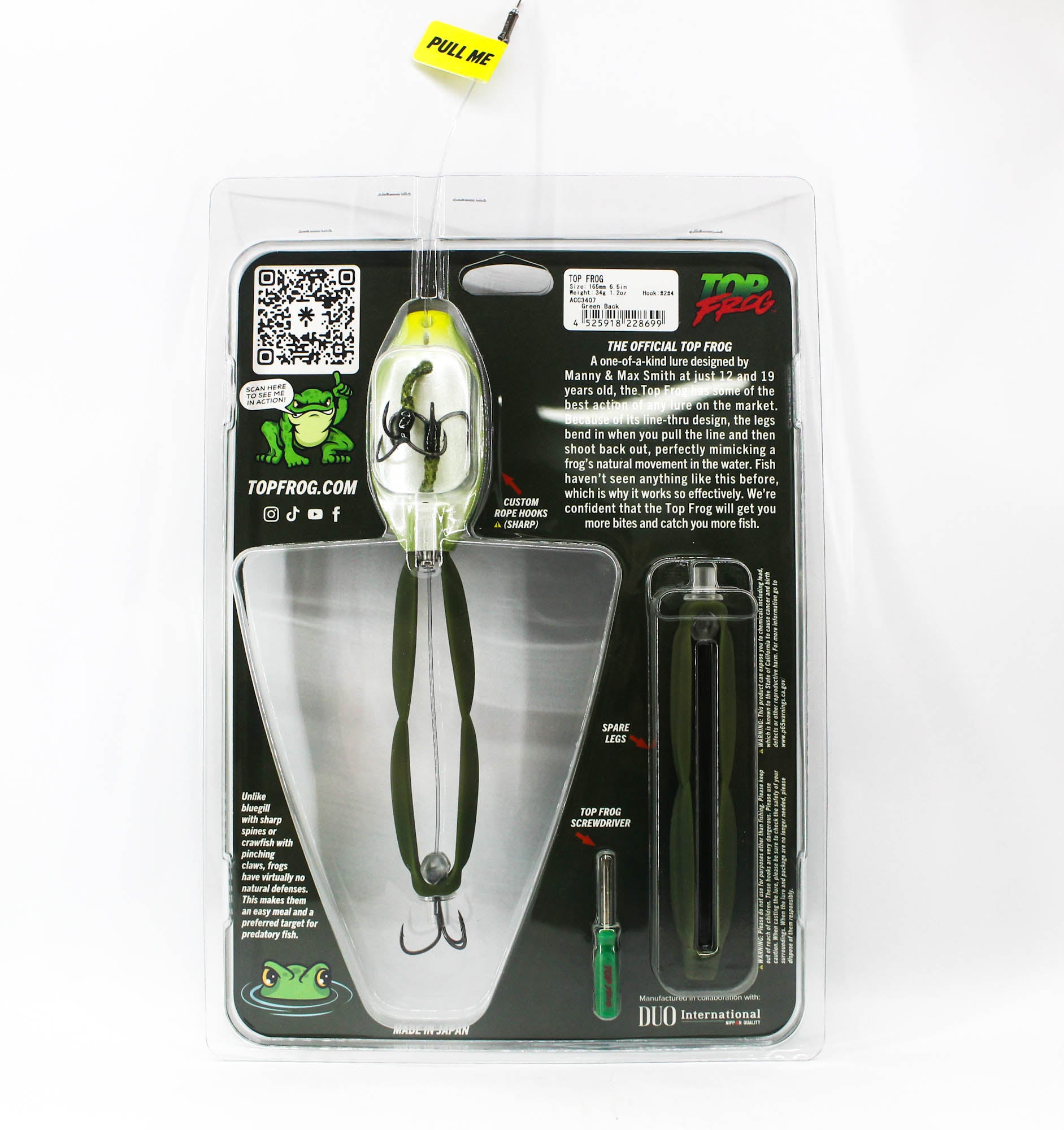 Duo Top Frog 165mm 34 grams Floating Lure Green Back (8699)