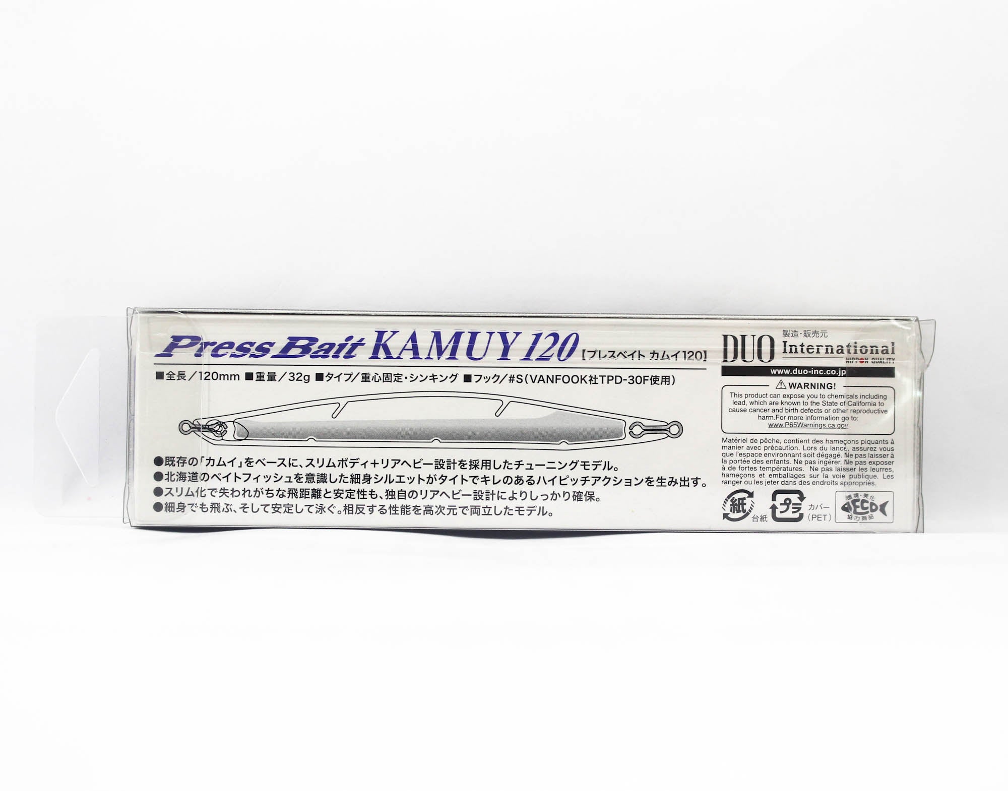 Duo Press Bait Metal Kamuy 35 grams 102 mm Sinking Lure ADA4055 (9443)