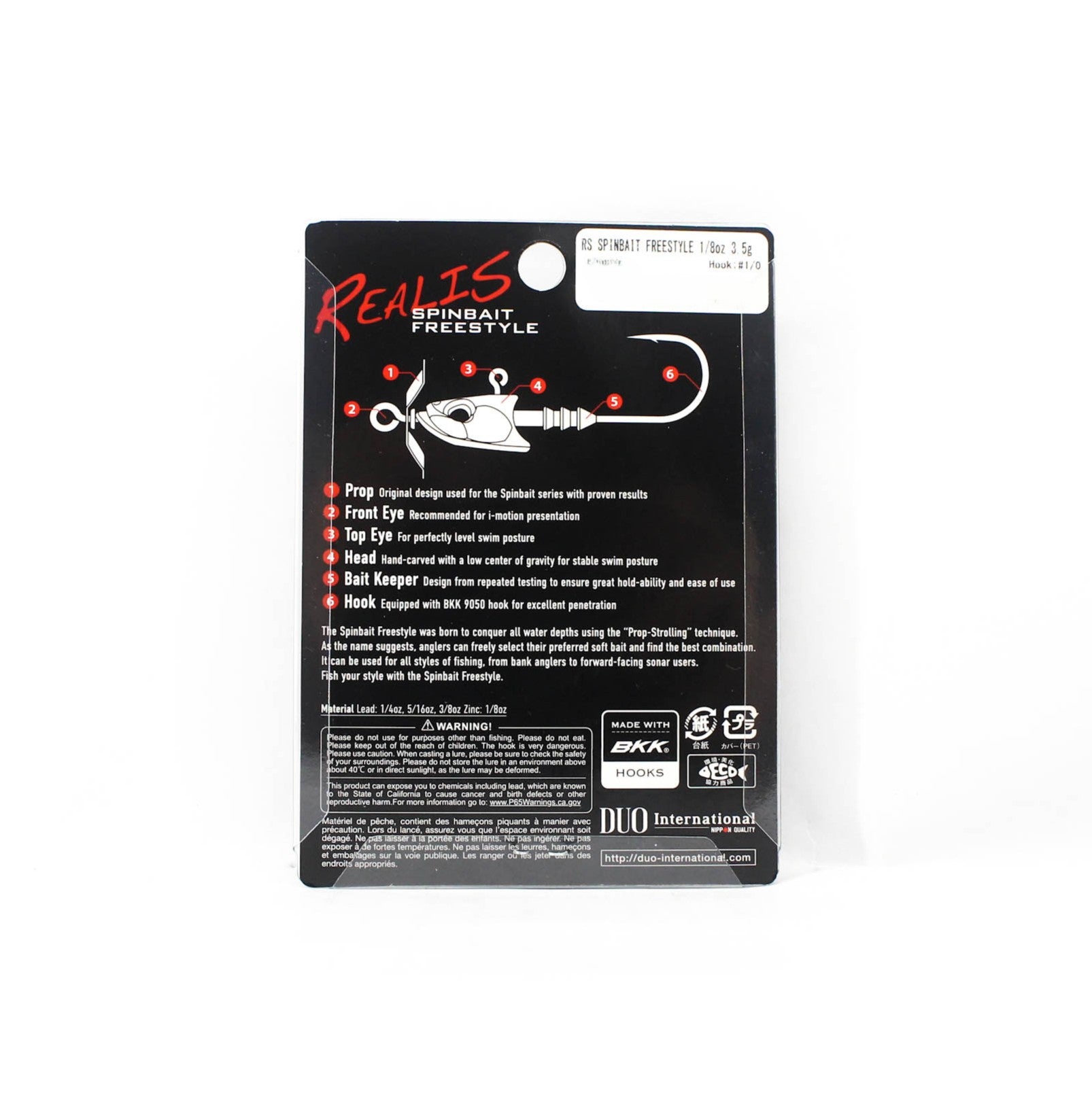 Duo Realis Jig Head Spinbait Freestyle 1/8 oz 3.5 grams PCC3523 (0890)