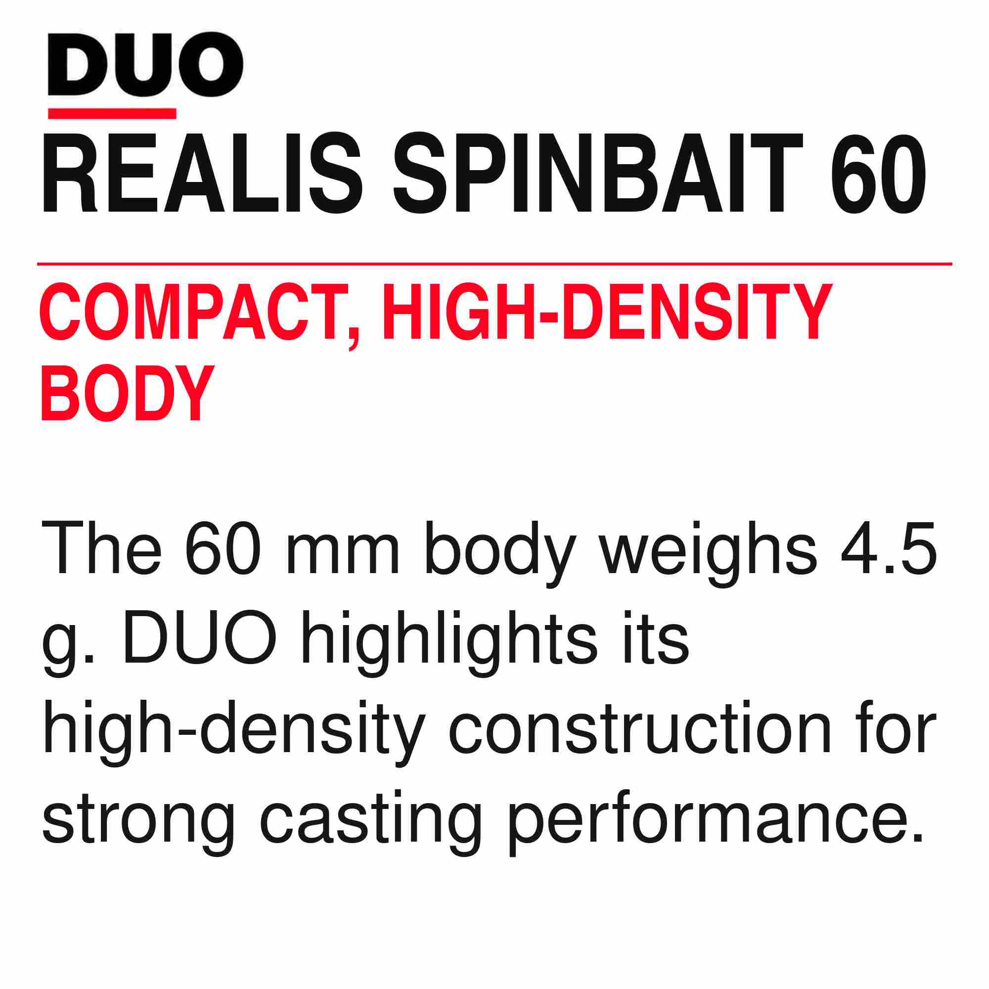 Duo Realis Spin Bait 60 spinbait spybait Sinking Lure CWA3006 (2610)