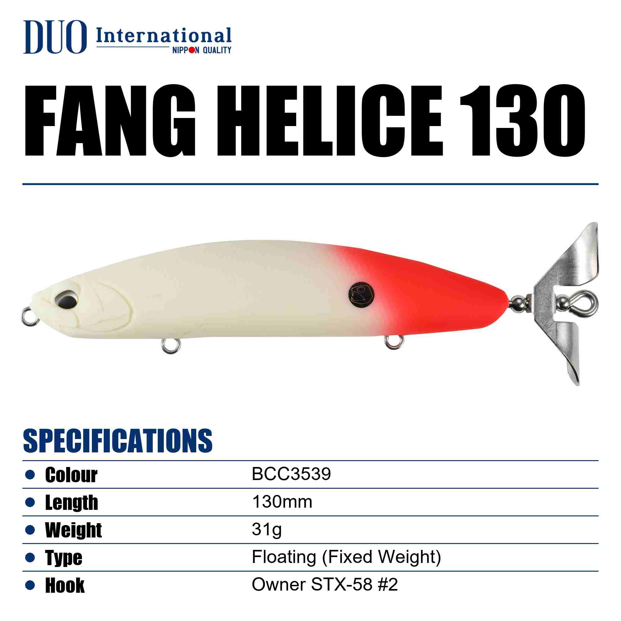 Duo Realis Fang Helice 130 Floating Lure BCC3539 (7332)