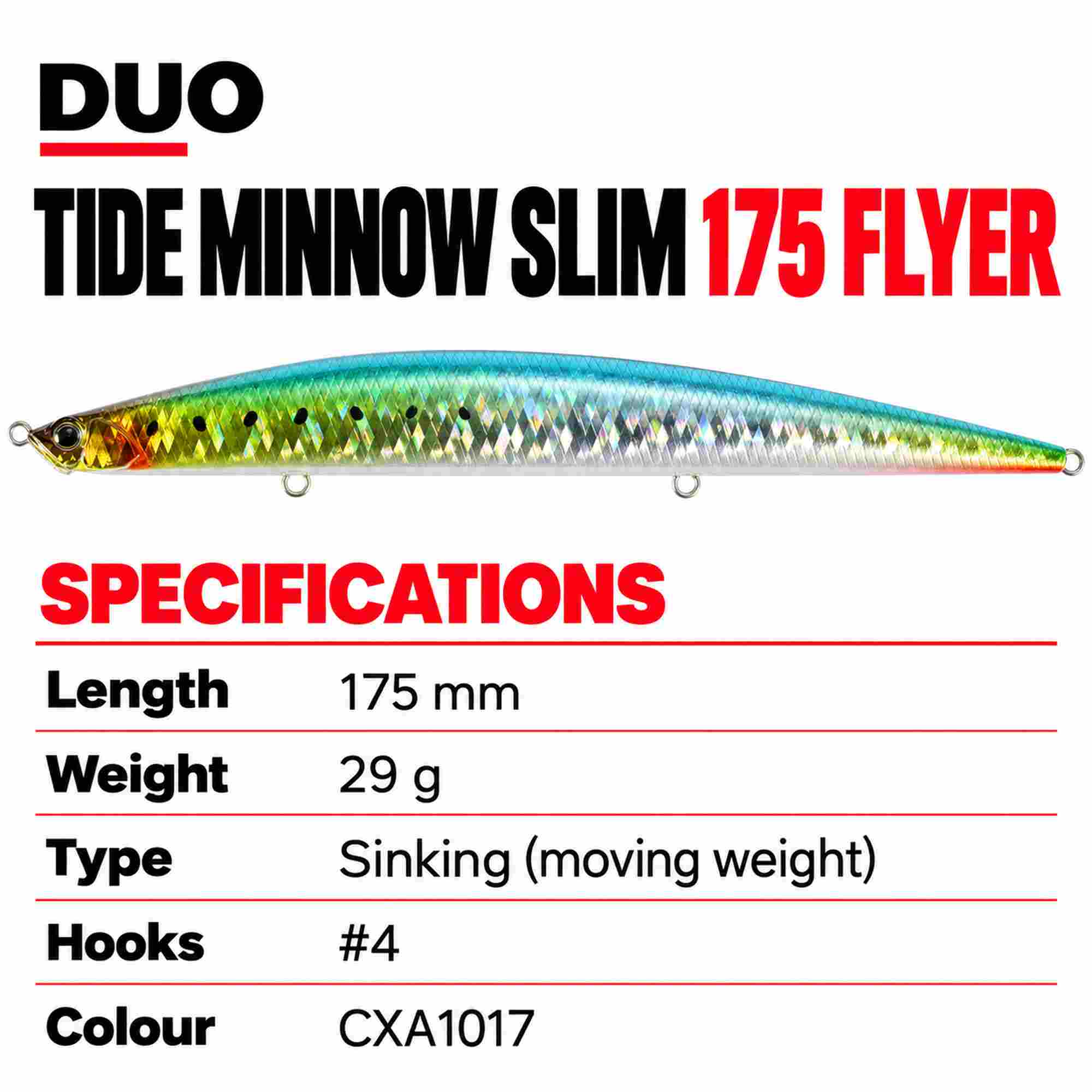 Duo Tide Minnow Flyer Slim 175 Sinking Lure CXA1017 (8865)