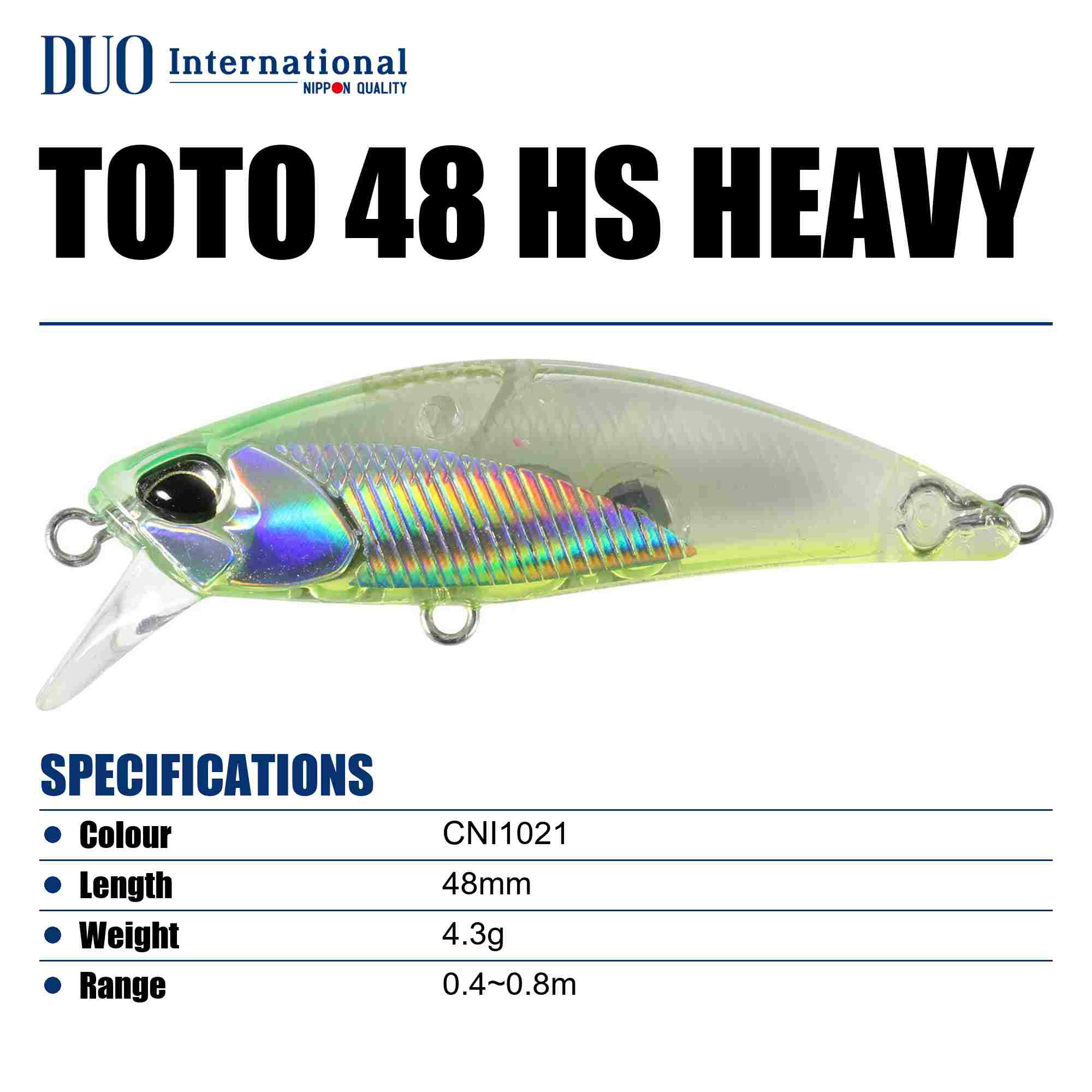 Duo Tetra Works Toto 48 HS Heavy Sinking Lure CNI1021 (9329)