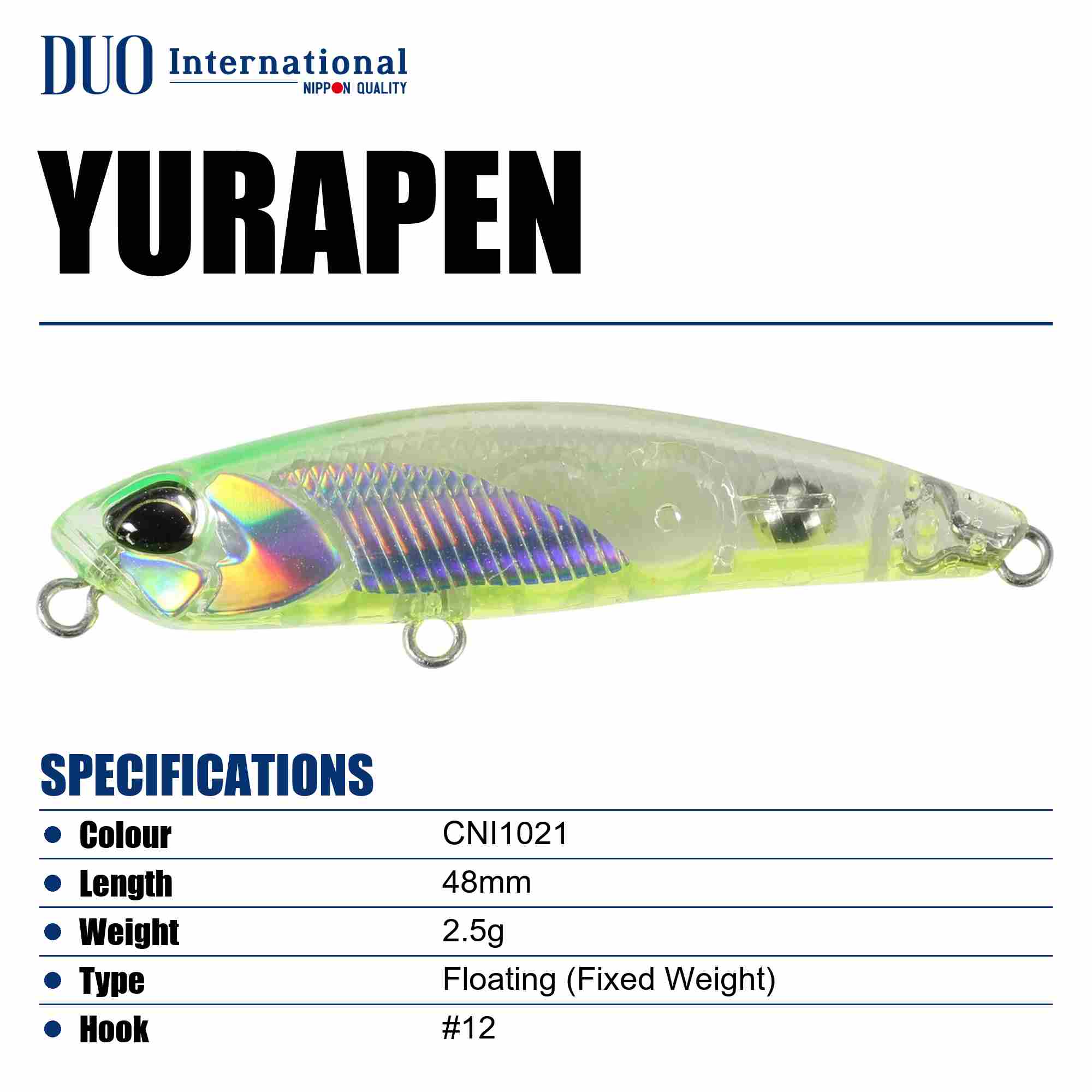 Duo Tetra Works Yurapen 48 mm Floating Lure CNI1021 (9411)