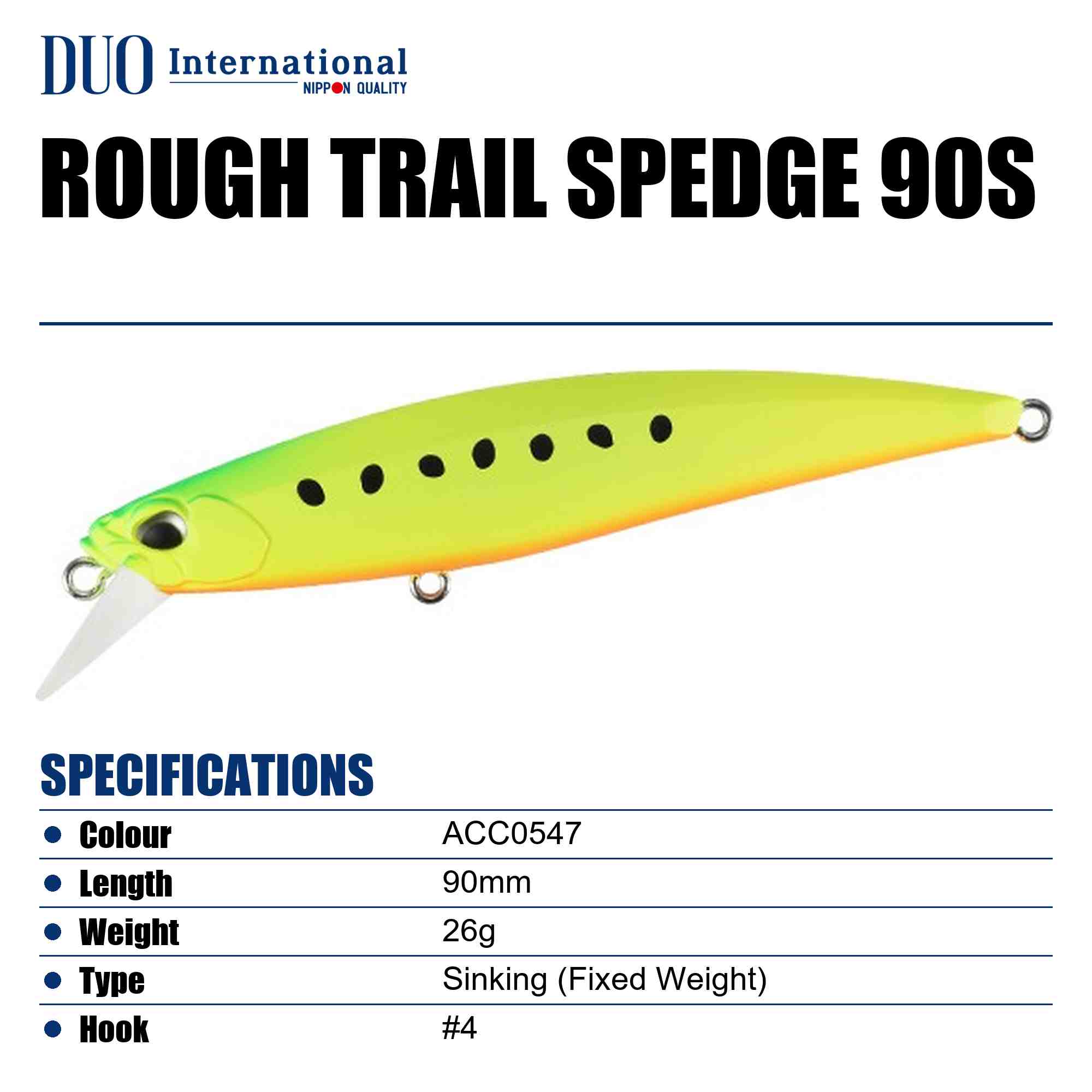 Duo Rough Trail Spedge 90S Sinking Lure ACC0547 (9862)