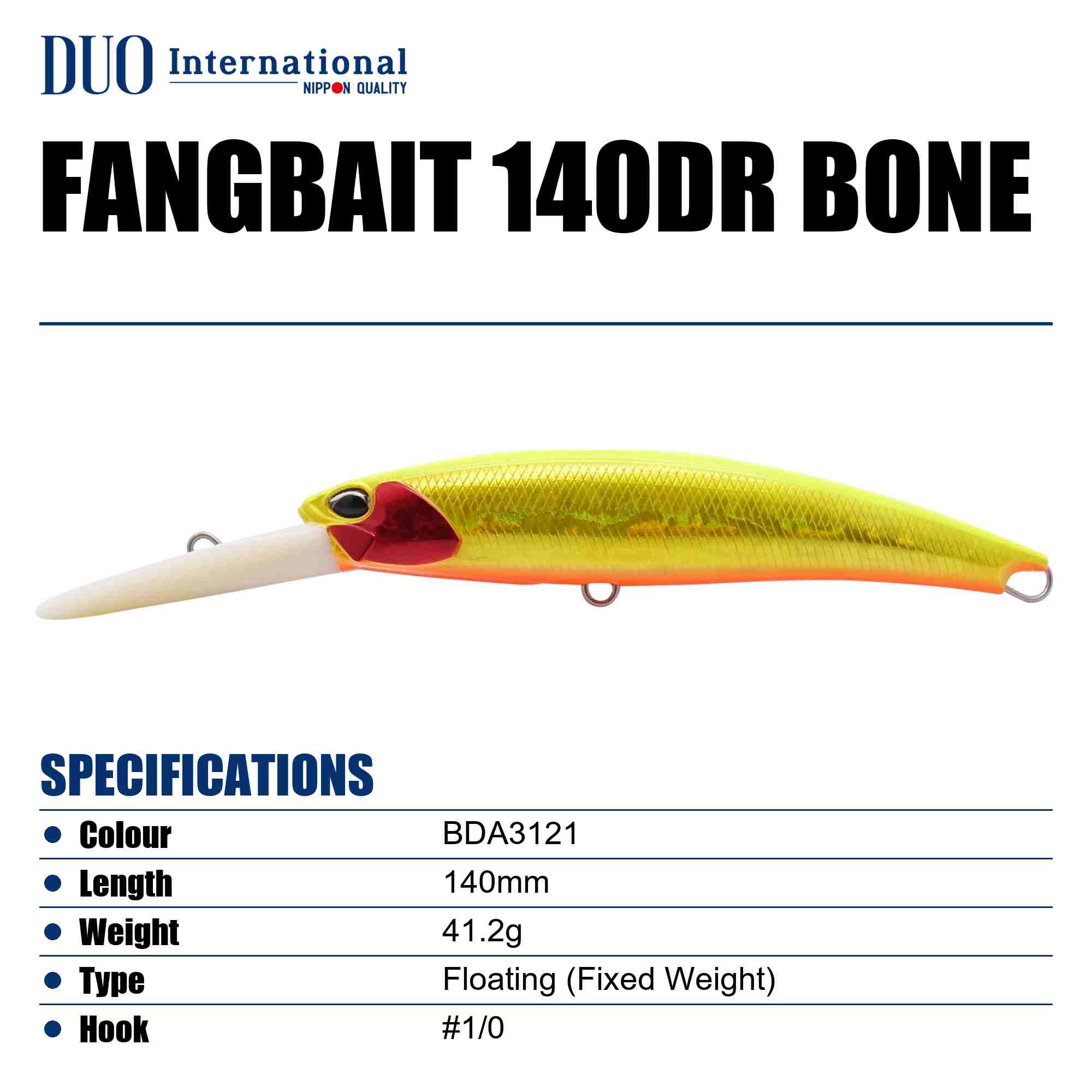 Duo Realis Fangbait 140DR Bone Floating Lure BDA3121 (9930)