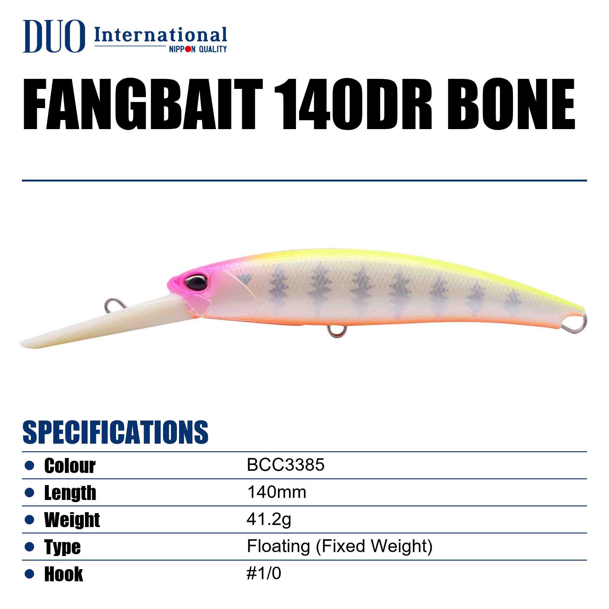 Duo Realis Fangbait 140DR Bone Floating Lure BCC3385 (9947)