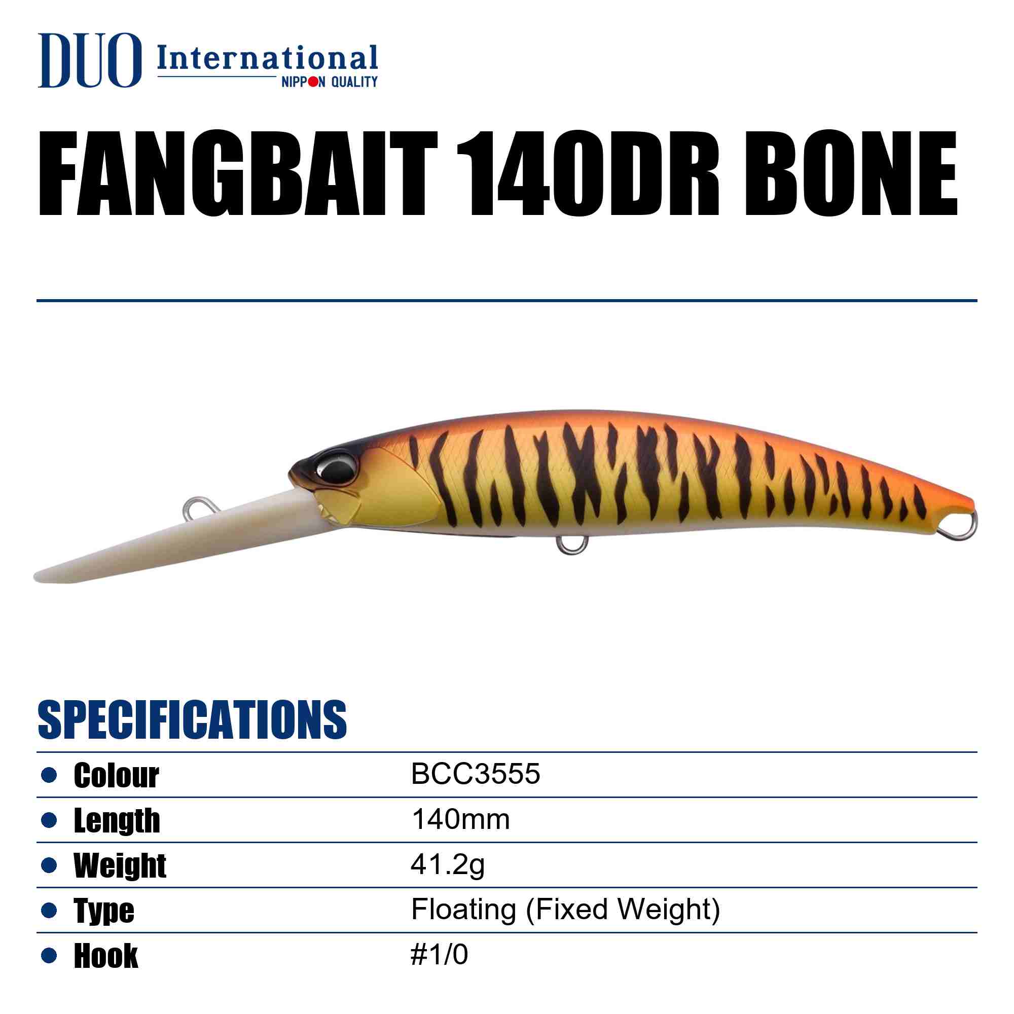 Duo Realis Fangbait 140DR Bone Floating Lure BCC3555 (9954)
