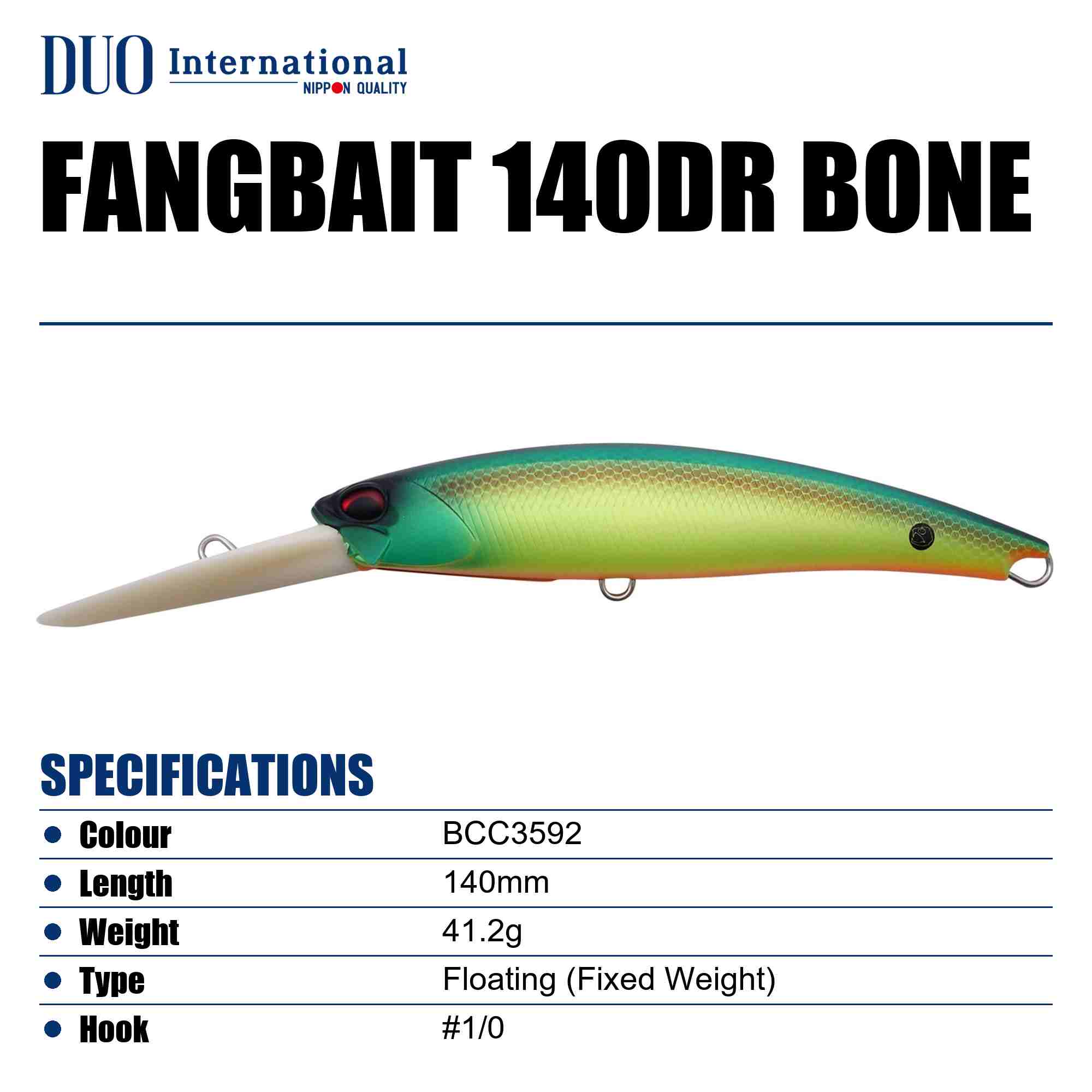 Duo Realis Fangbait 140DR Bone Floating Lure BCC3592 (9978)