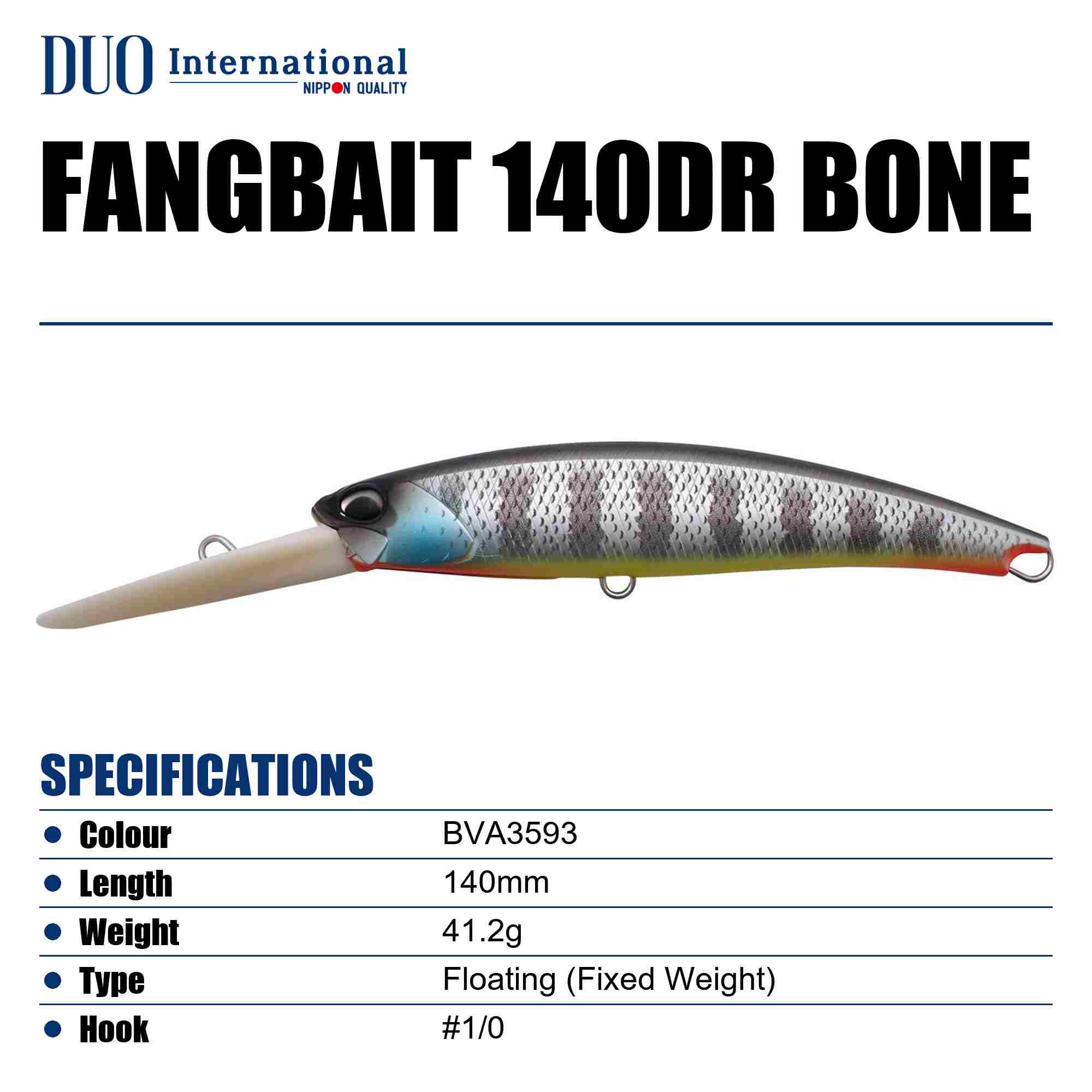 Duo Realis Fangbait 140DR Bone Floating Lure BVA3593 (9985)