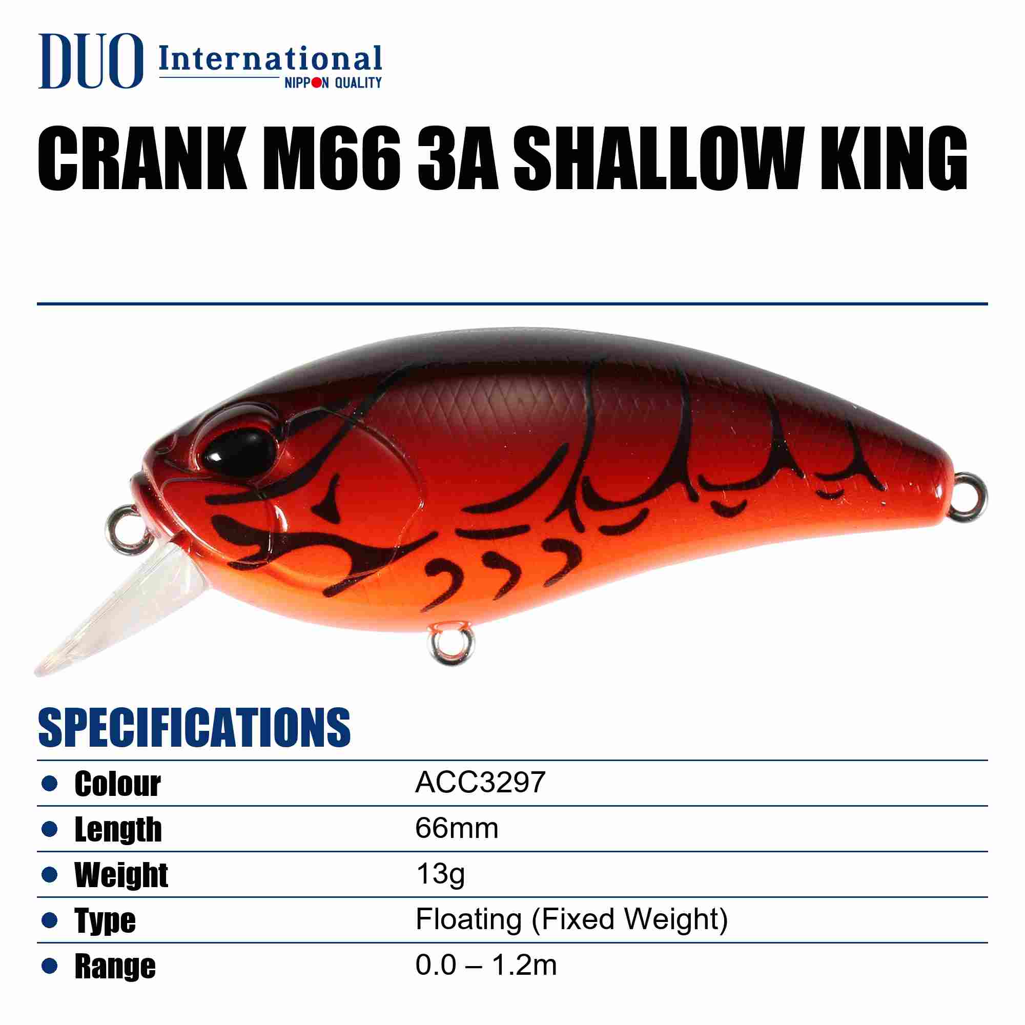 Duo Realis Crank M66 3A Shallow King Floating Lure ACC3297 (0257)