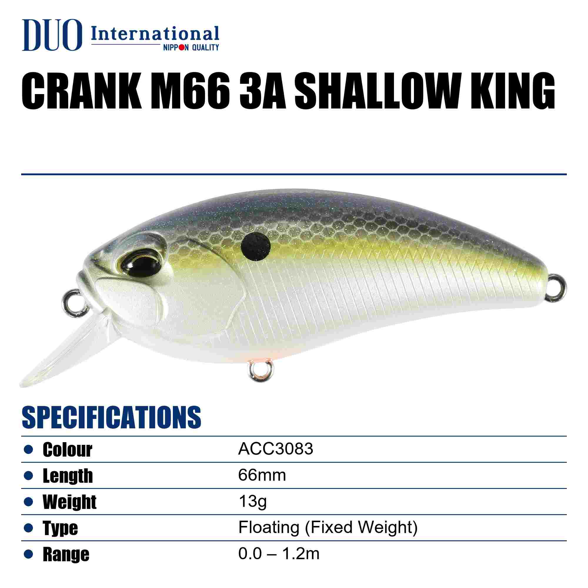 Duo Realis Crank M66 3A Shallow King Floating Lure ACC3083 (0264)