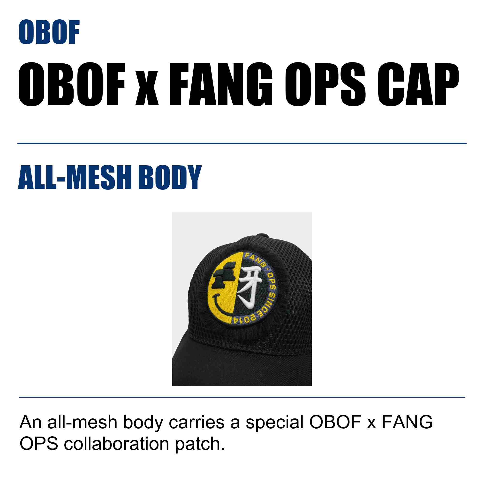 OBOF x Fang Ops Cap Collab Black (0431)