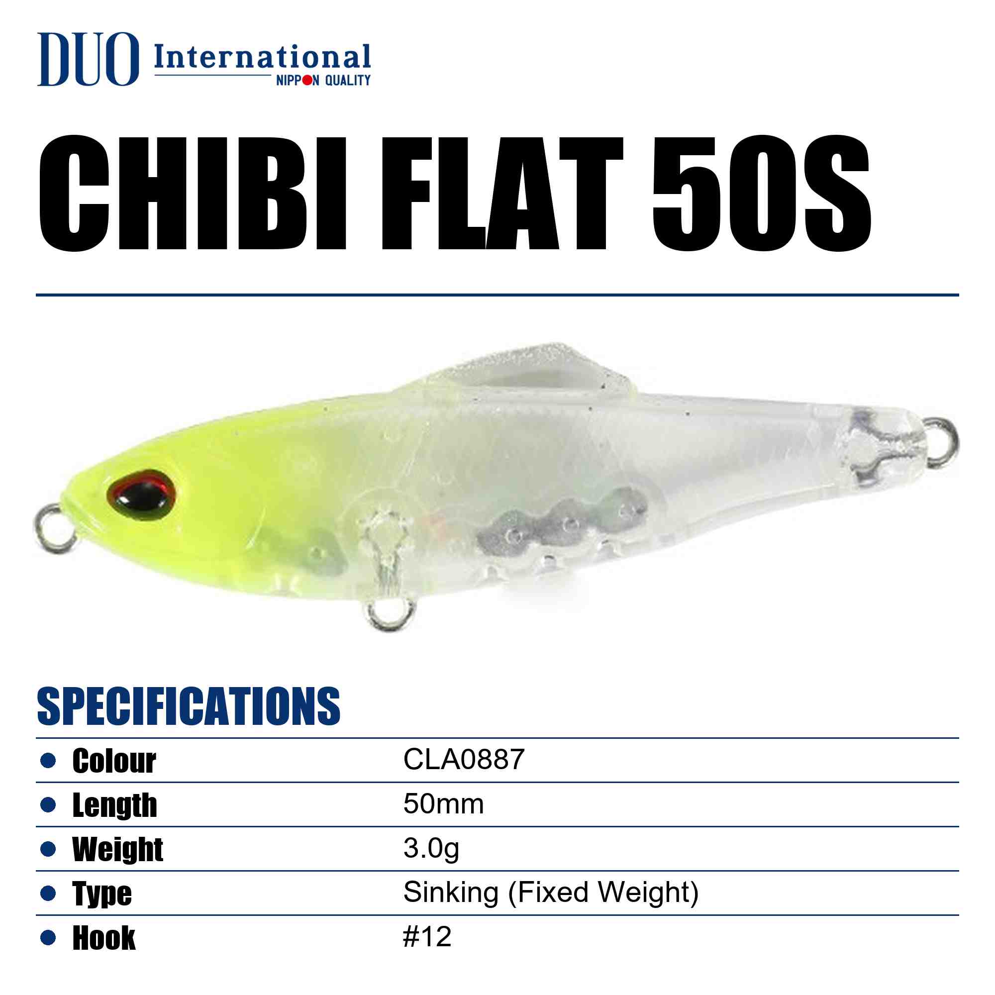 Duo Tetra Works Chibi Flat 50S Sinking Lure CLA0887 (0523)