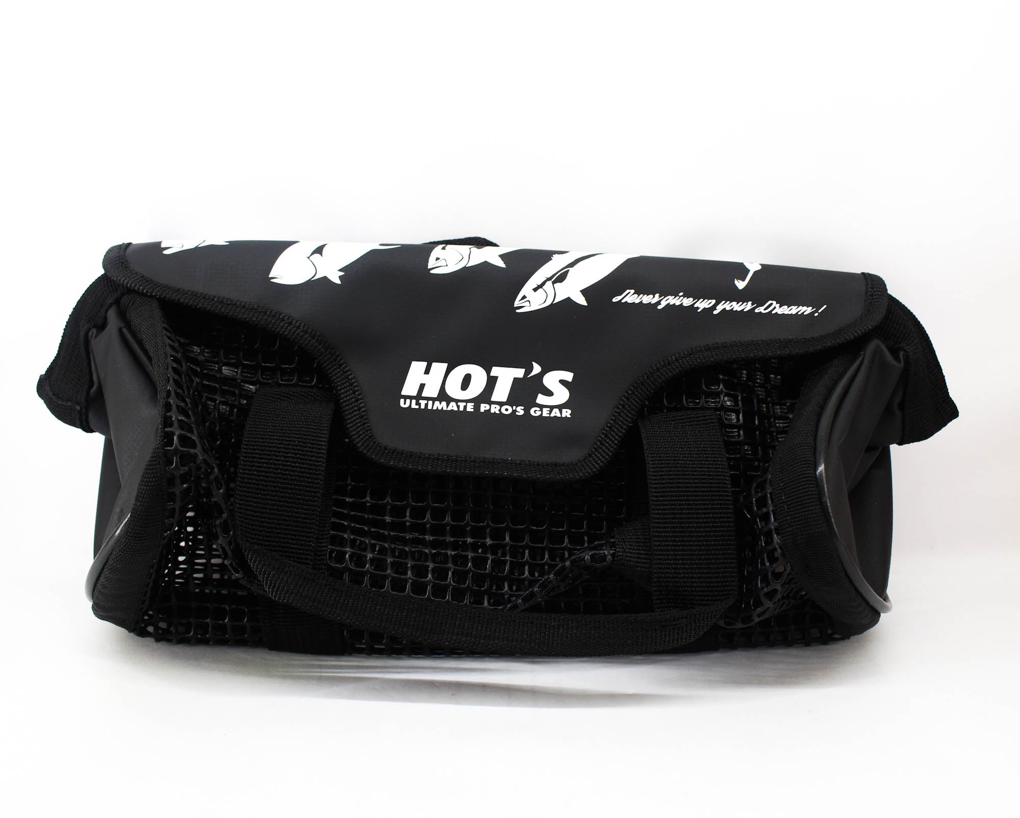 Hots Mesh Bag PVC Heavy Duty 26 x 12 x 12 cm Size S Black (0136)